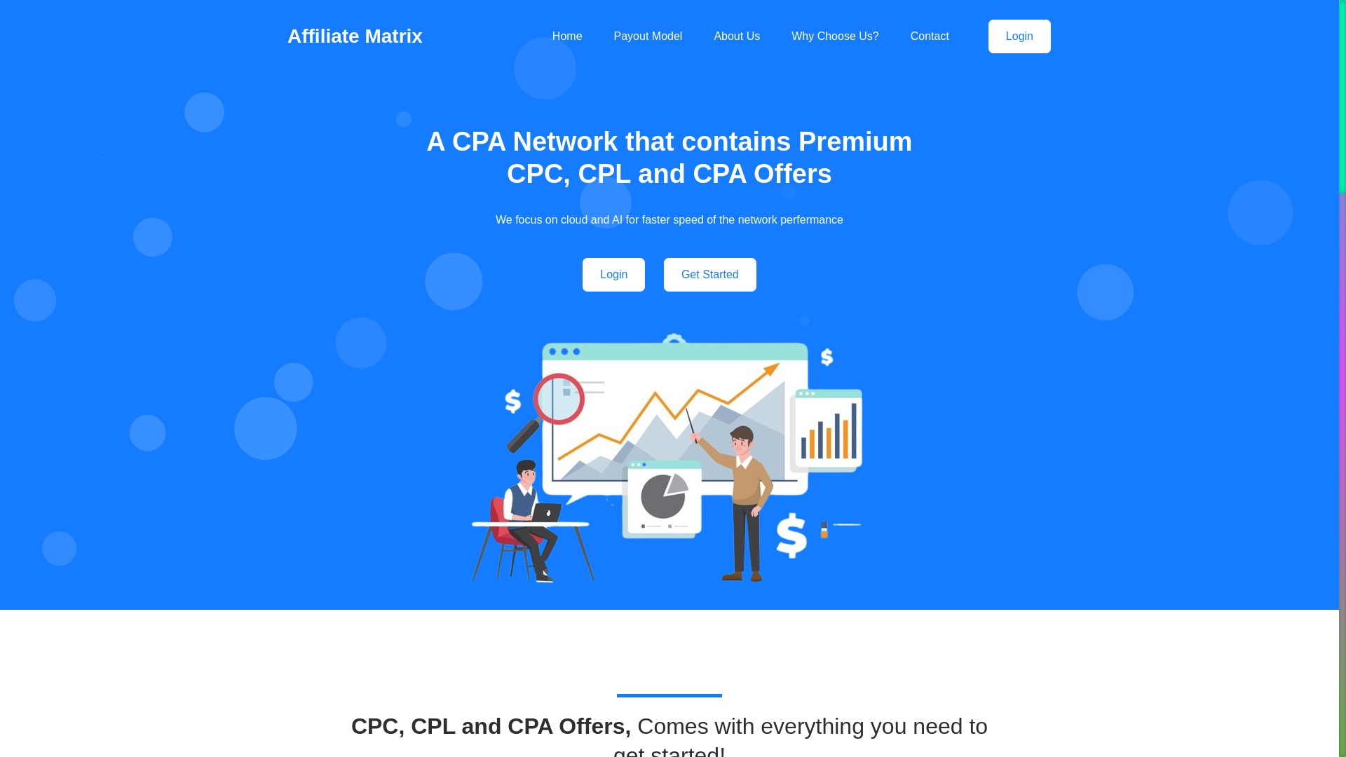 website screenshot of https://affiliatematrix.pro/