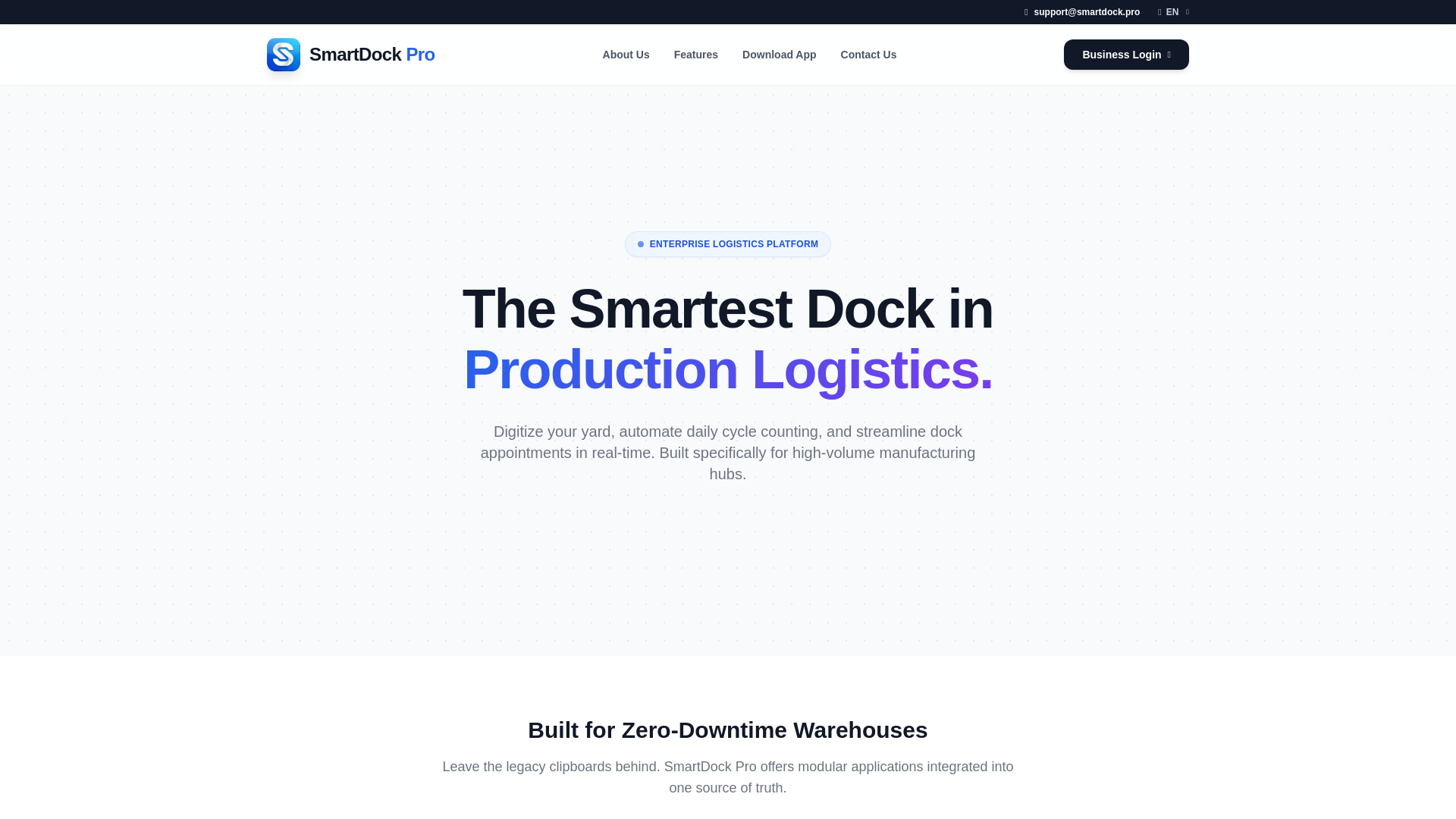 website screenshot of https://smartdock.pro/