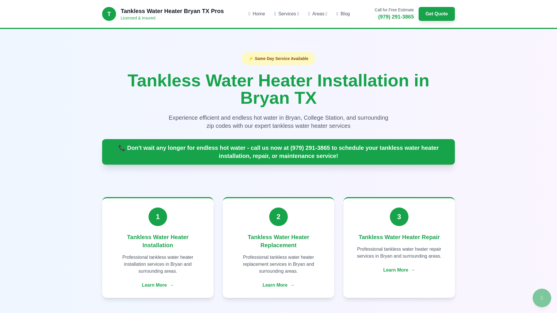 website screenshot of https://tankless-water-heater-bryan-tx-pros.pages.dev/