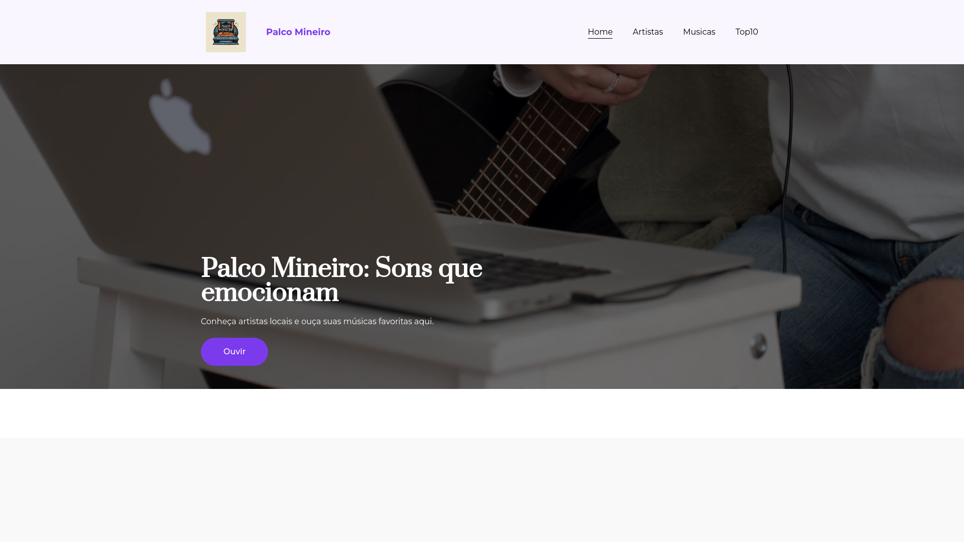 website screenshot of https://palcomineiro.com/