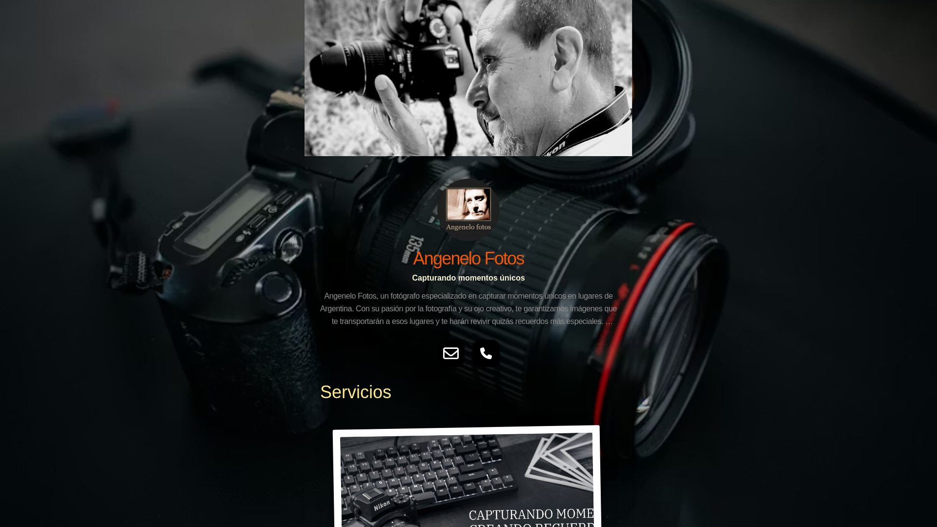 website screenshot of https://angenelofotos.uno