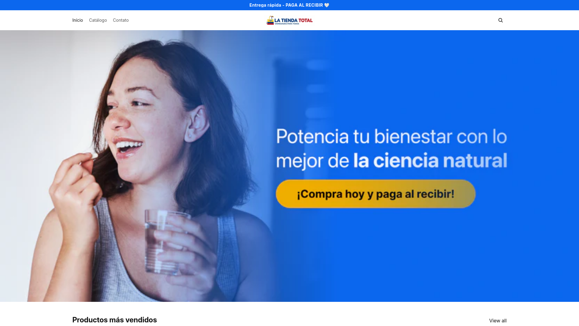 website screenshot of https://latiedatotal.com