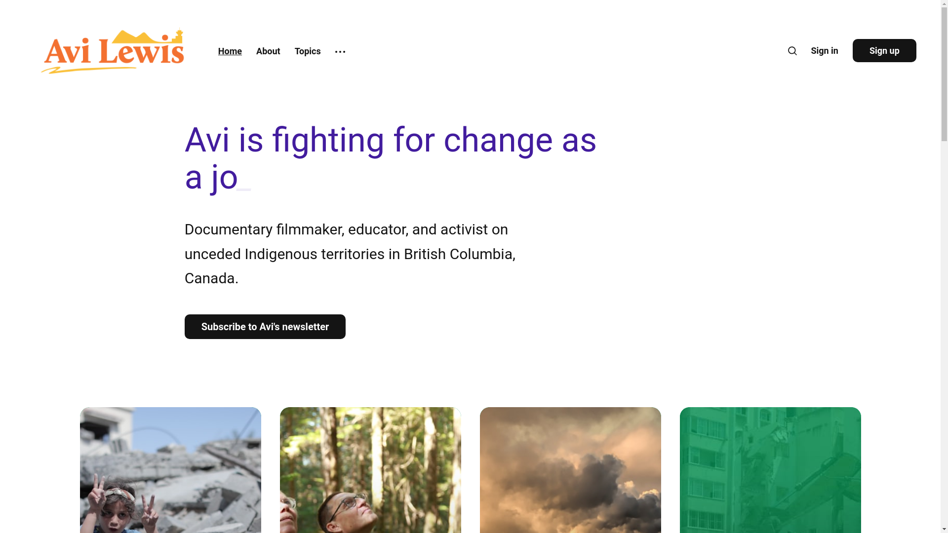 website screenshot of https://avilewis.link/
