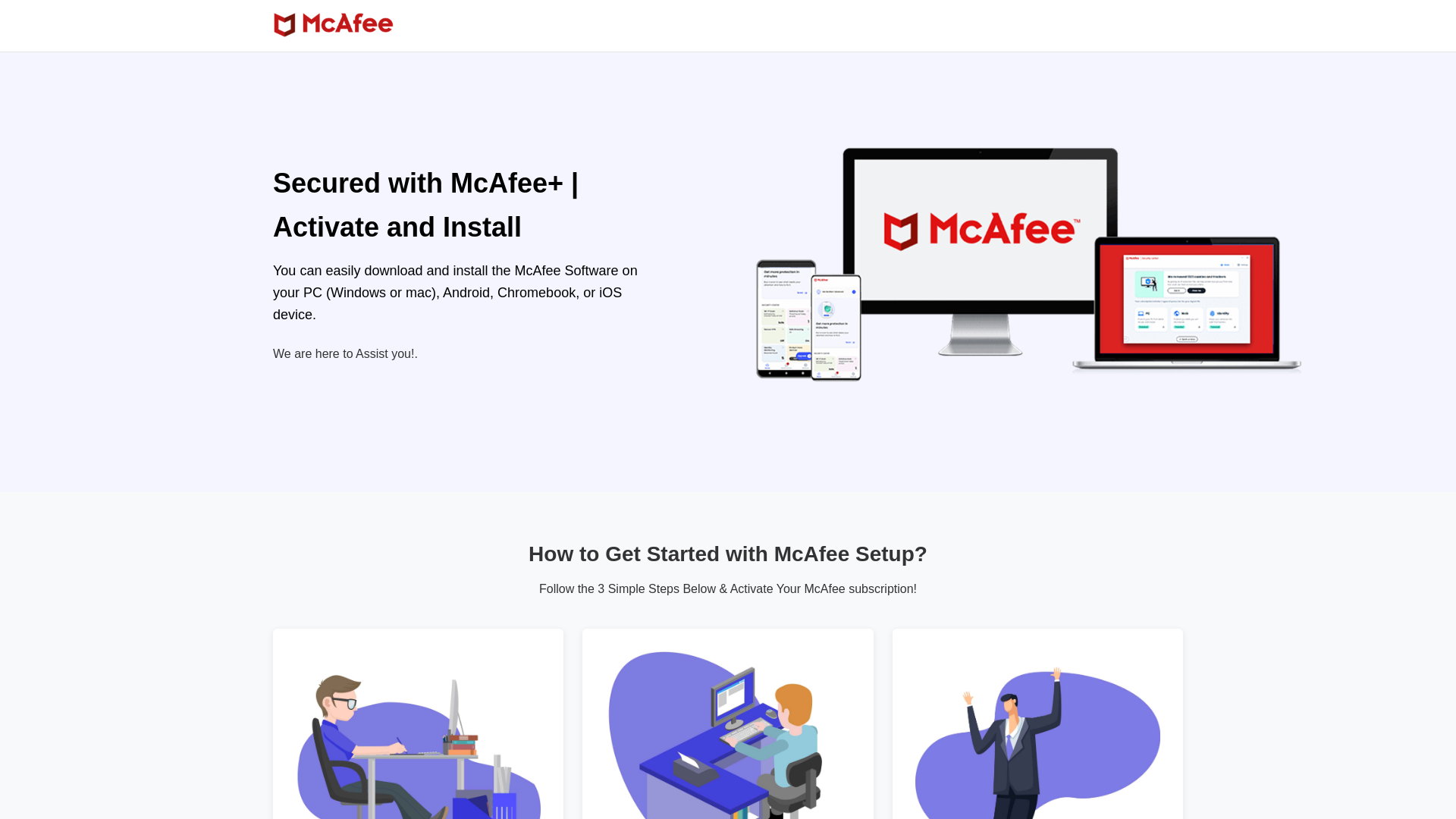 website screenshot of https://mymcafee.vercel.app
