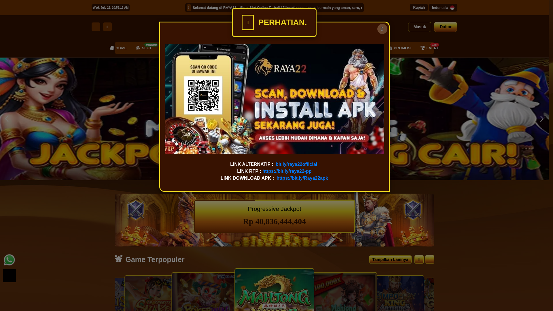 website screenshot of https://raya22gacor.space/