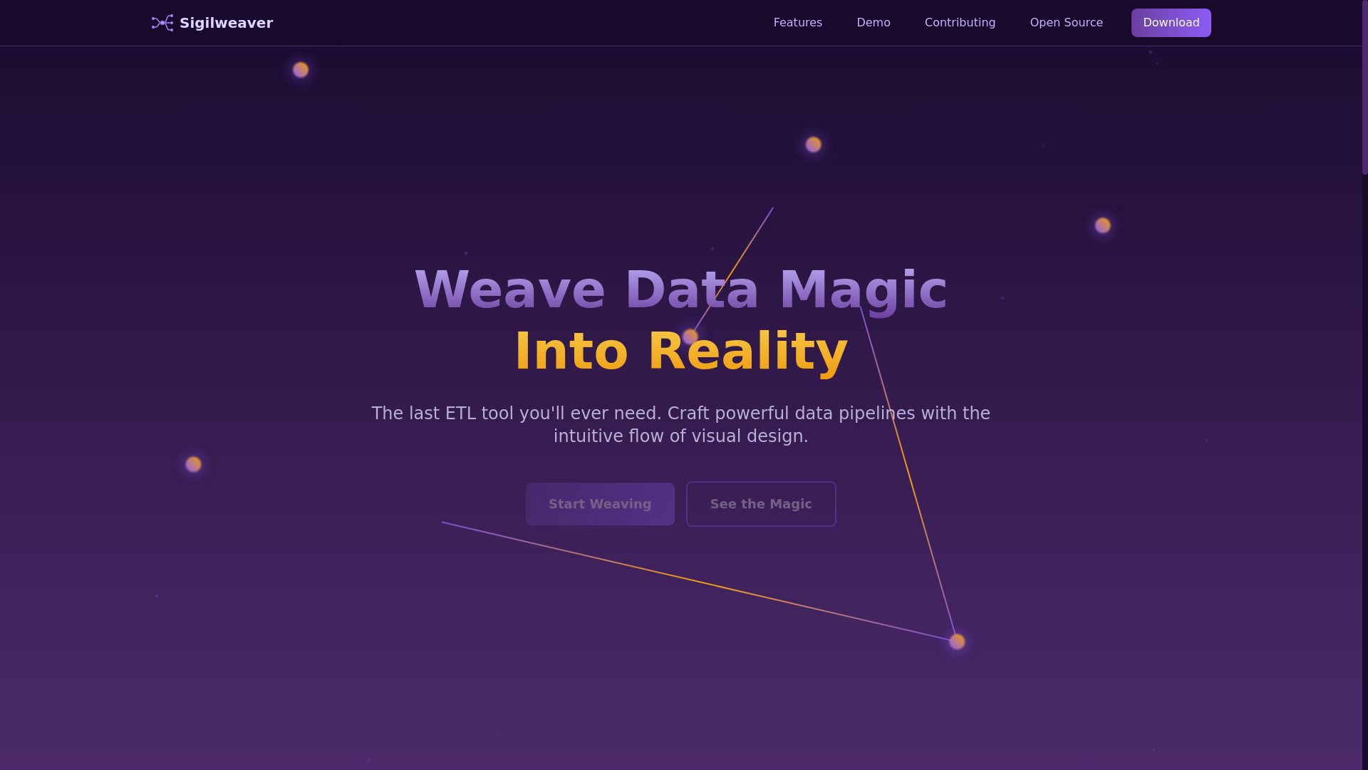 website screenshot of https://sigilweaver-website.pages.dev/