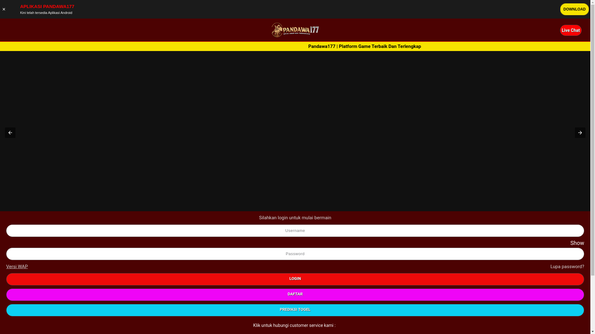 website screenshot of https://pandawa177-amp.pages.dev/