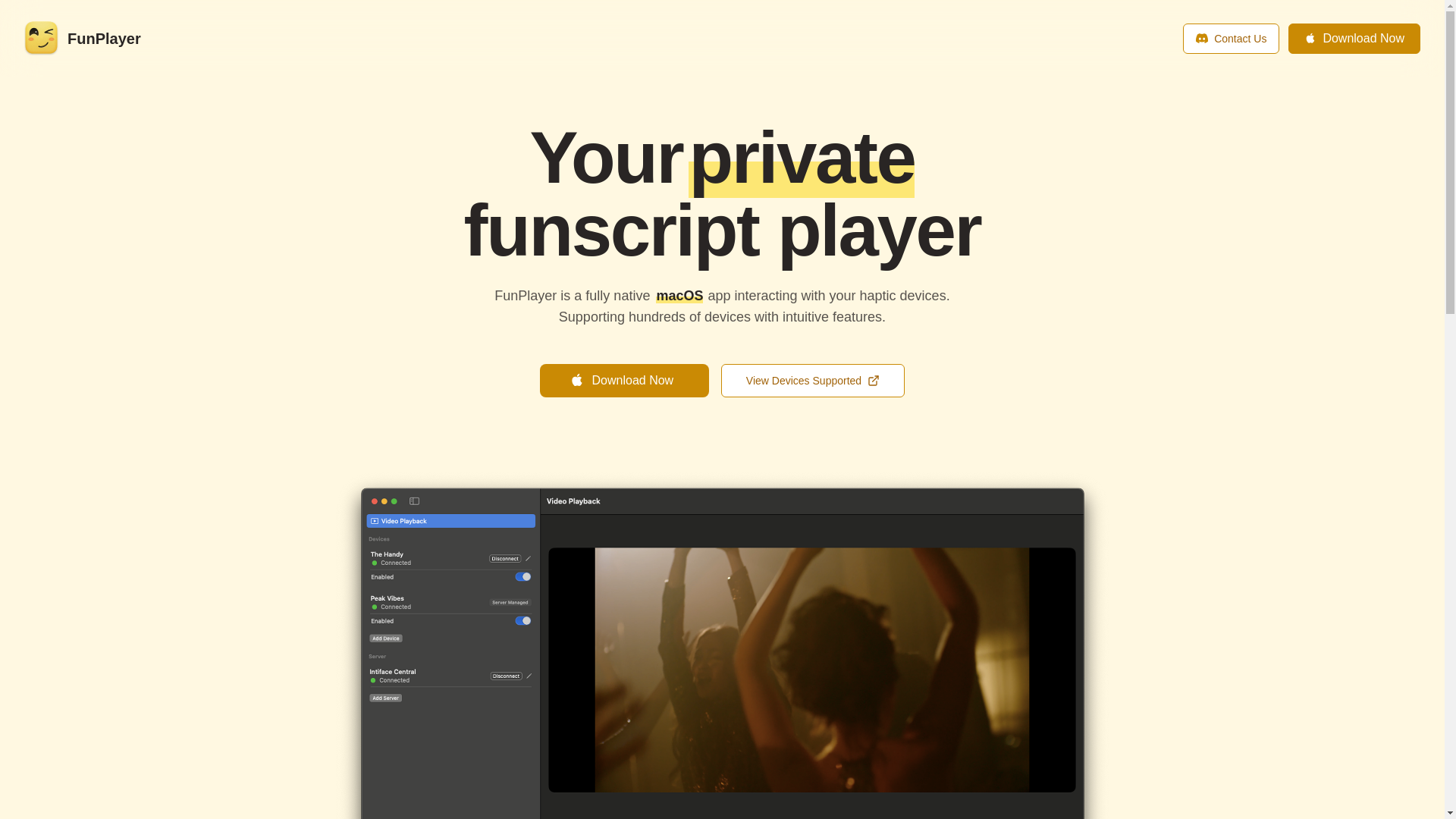 website screenshot of https://funplayer-app-landing.pages.dev/