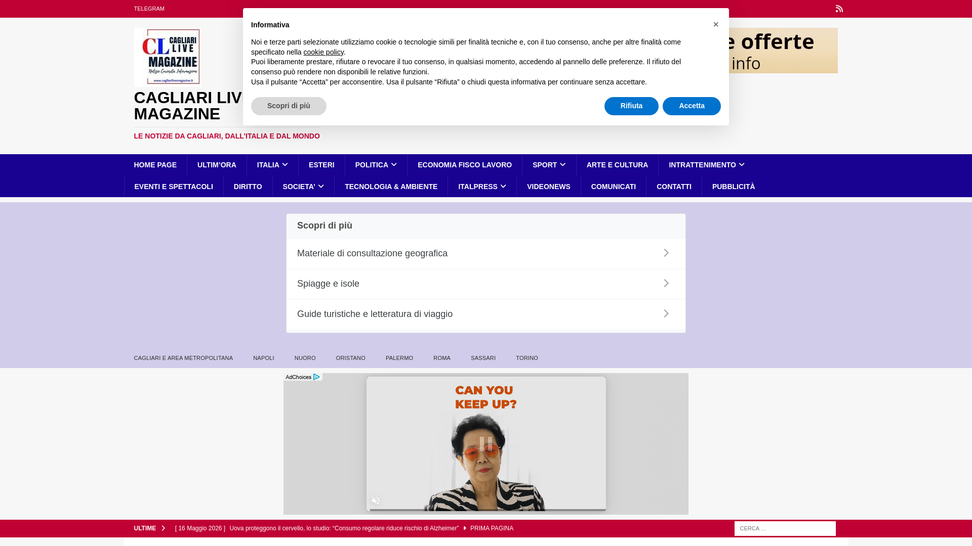 website screenshot of https://cagliarilivemagazine.it