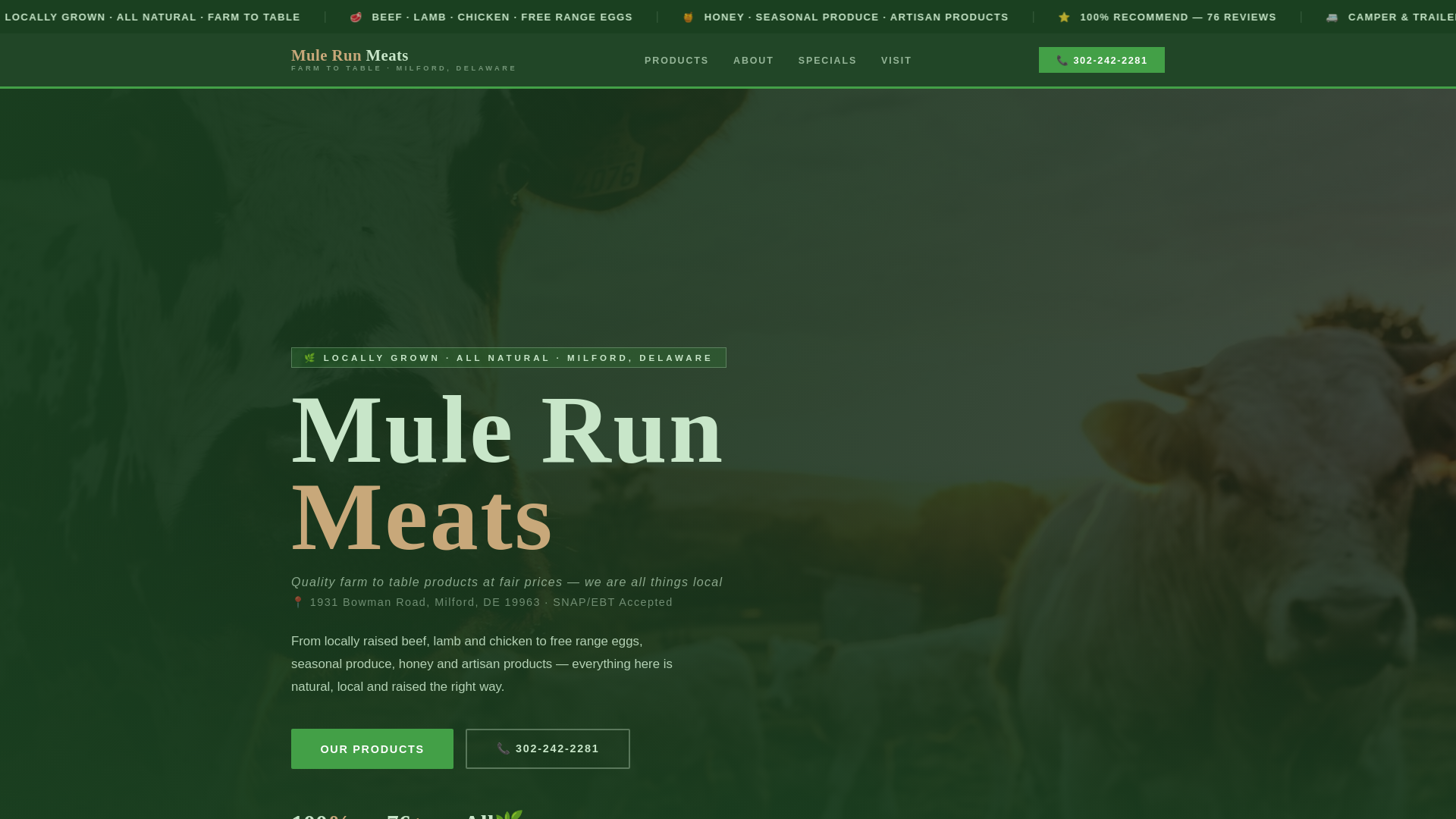 website screenshot of https://mulerunmeats.pages.dev/