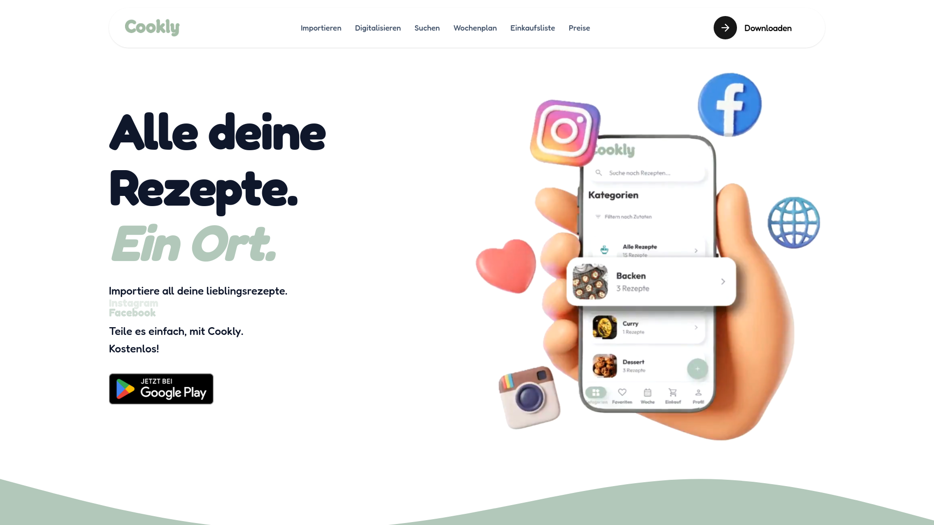 website screenshot of https://cookly-app.com/