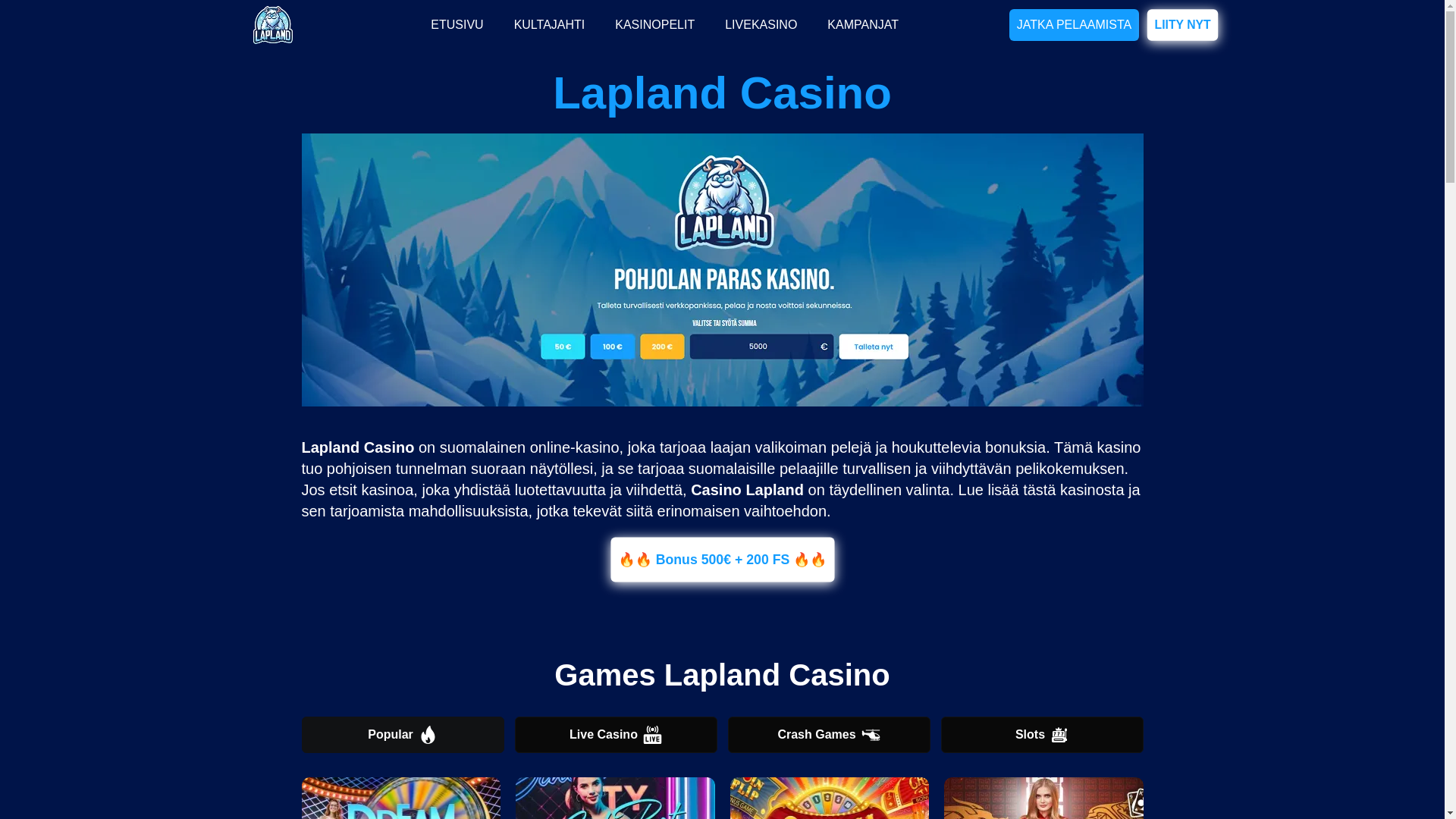 website screenshot of https://laplandcasino-fi-7515.pages.dev/