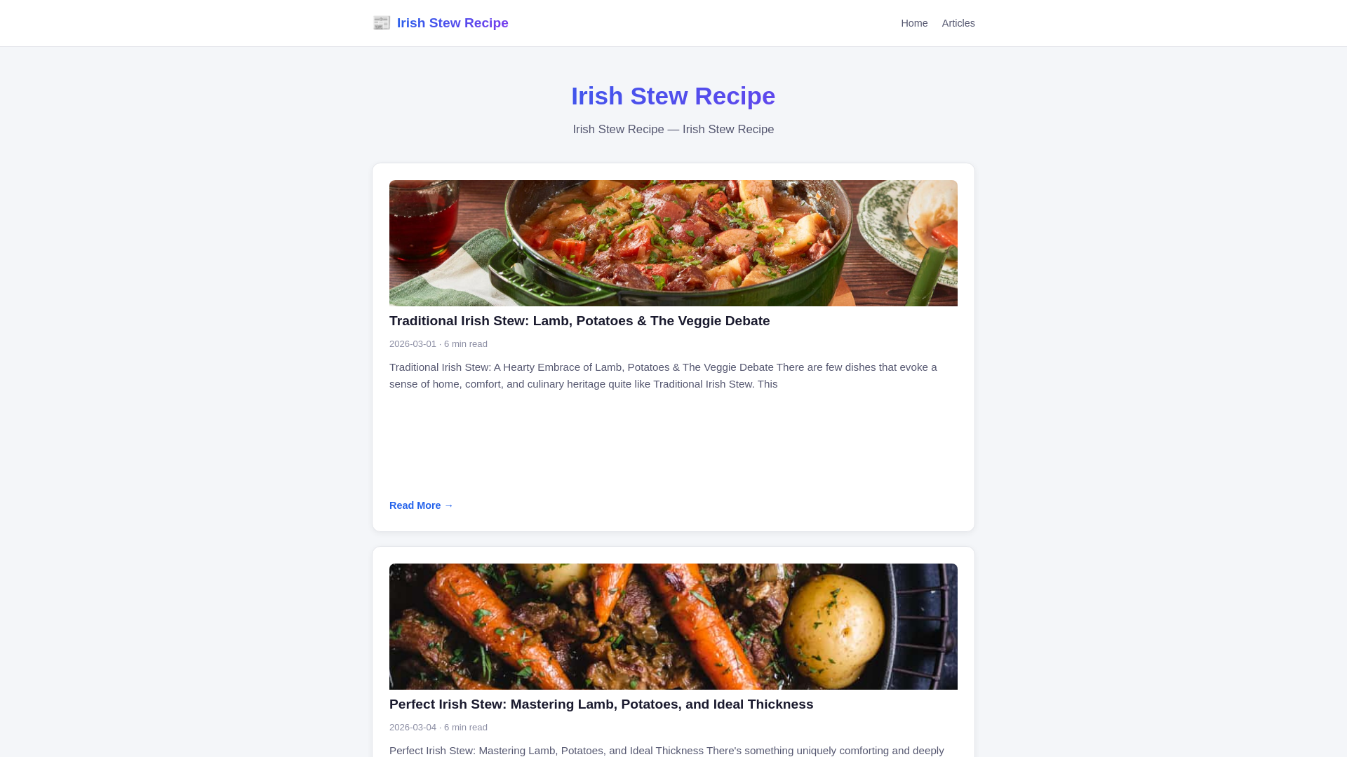 website screenshot of https://irish-stew-recipe.pages.dev/