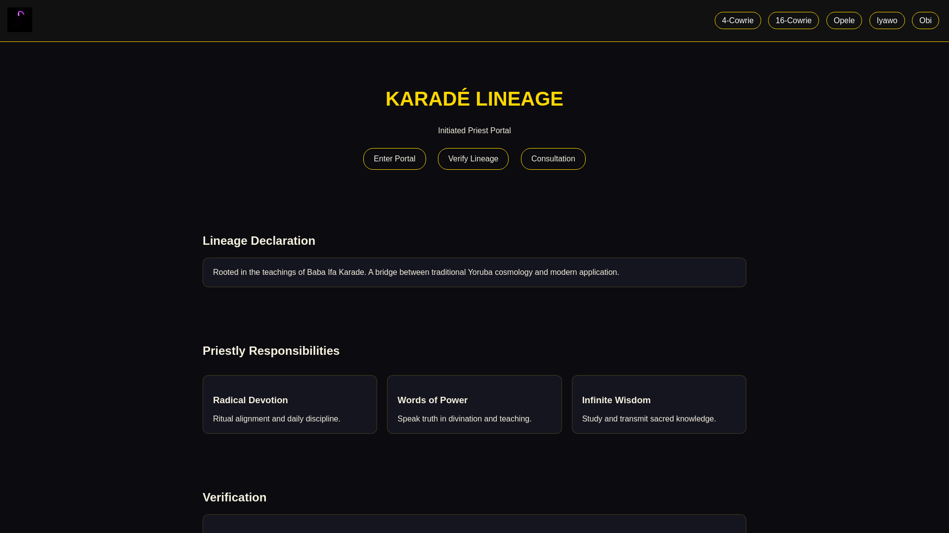 website screenshot of https://babasofkarade.com/