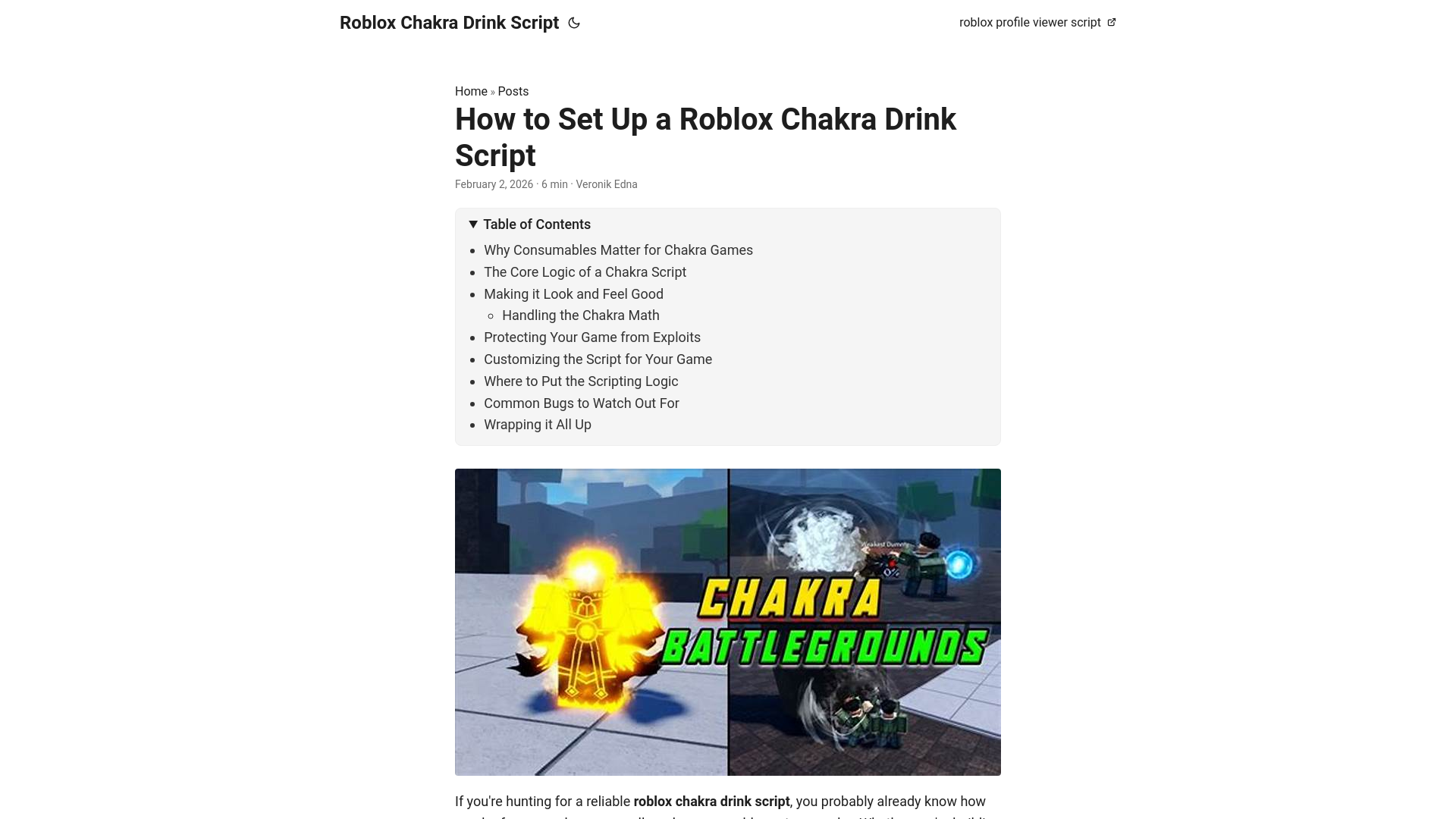 website screenshot of https://roblox-chakra-drink-script.pages.dev/