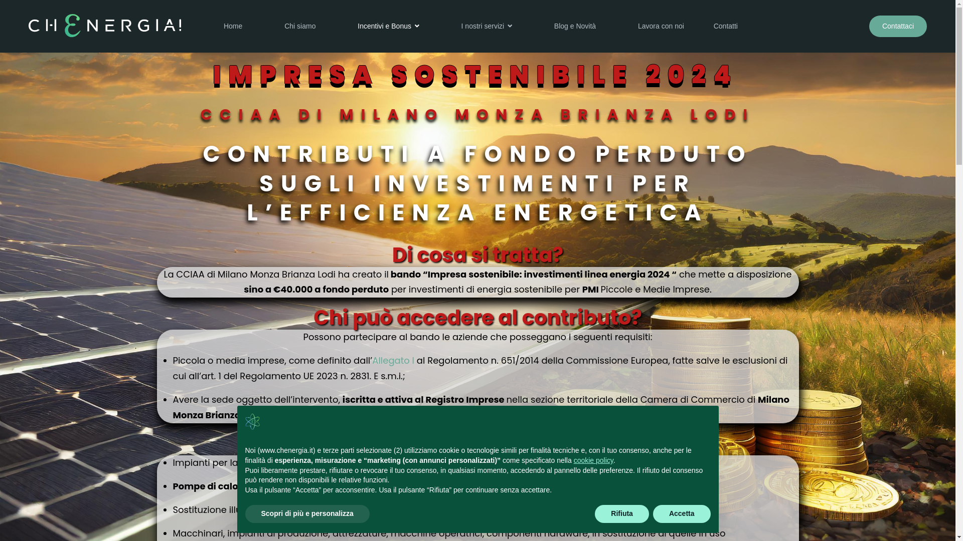 website screenshot of https://impresasostenibile2024.it/