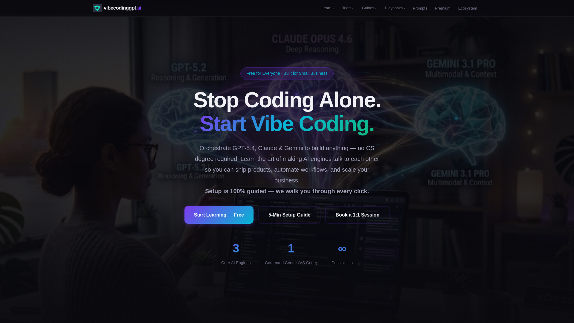 website screenshot of https://vibecodinggpt.ai/