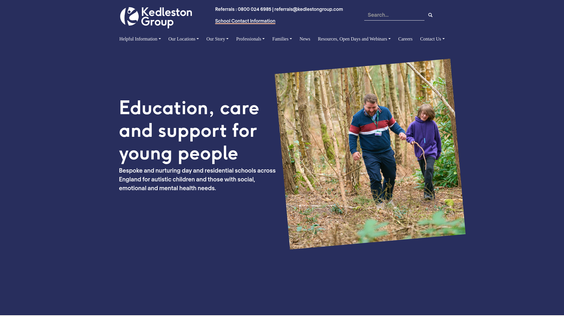website screenshot of https://www.kedlestongroup.com/
