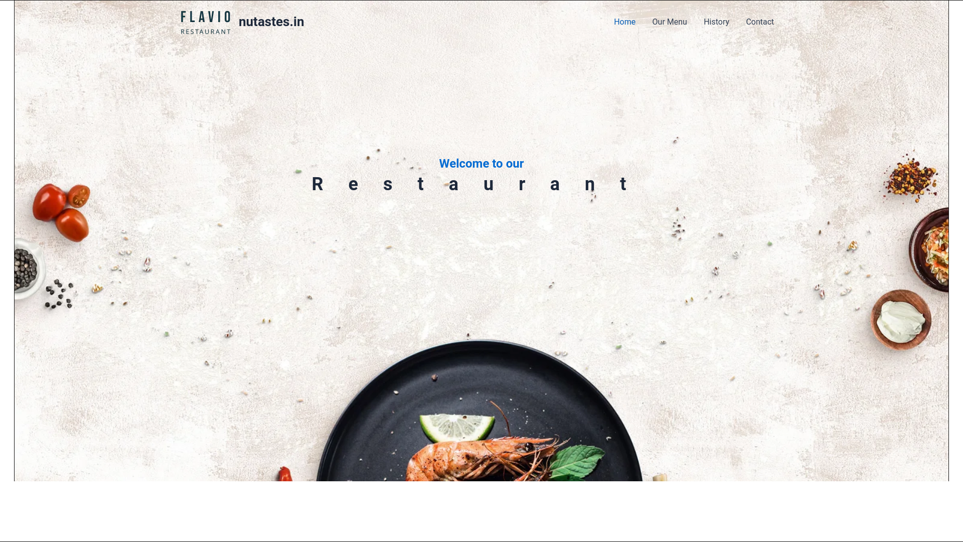 website screenshot of https://nutastes.in/
