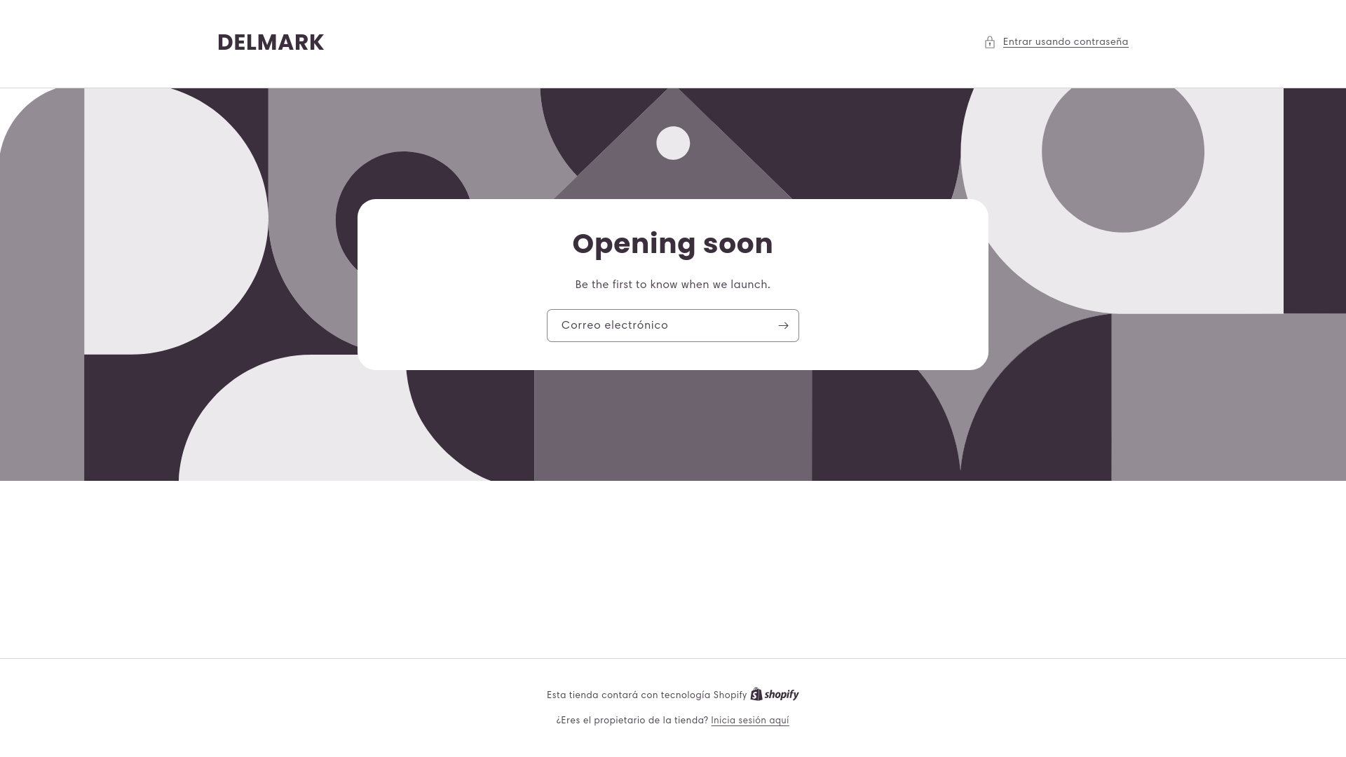 website screenshot of https://delmark.store/