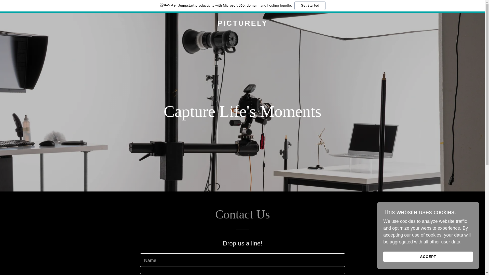 website screenshot of https://picturely.cloud/