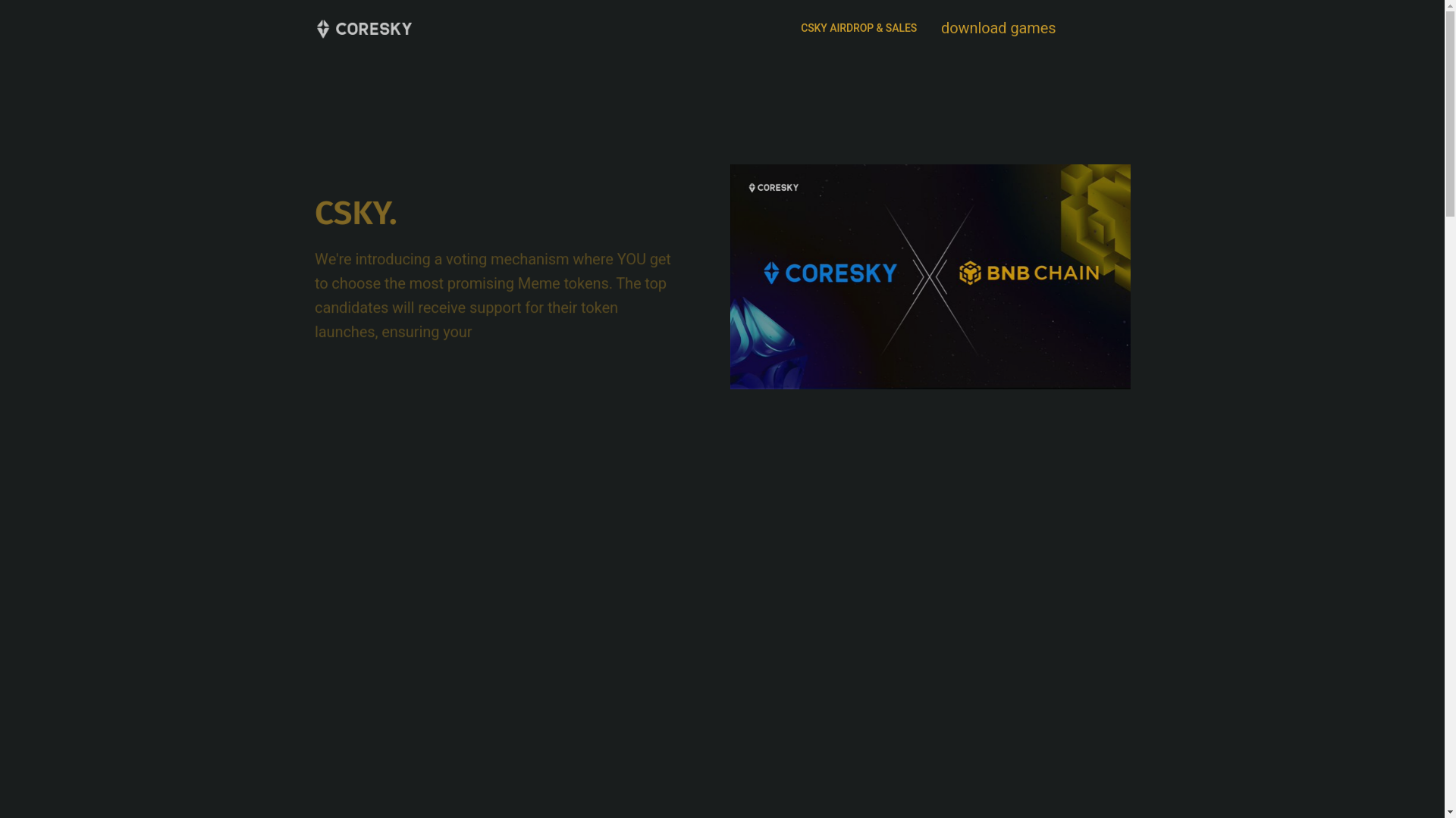 website screenshot of https://coreskies.top/