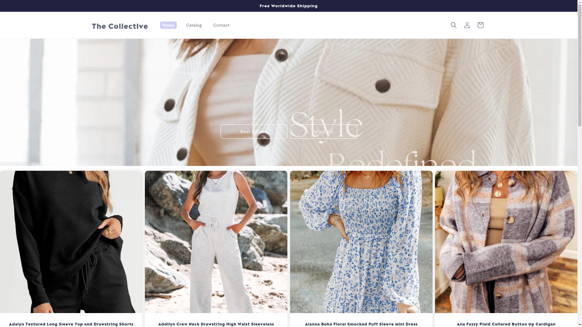 website screenshot of https://hercollectiveshop.com/