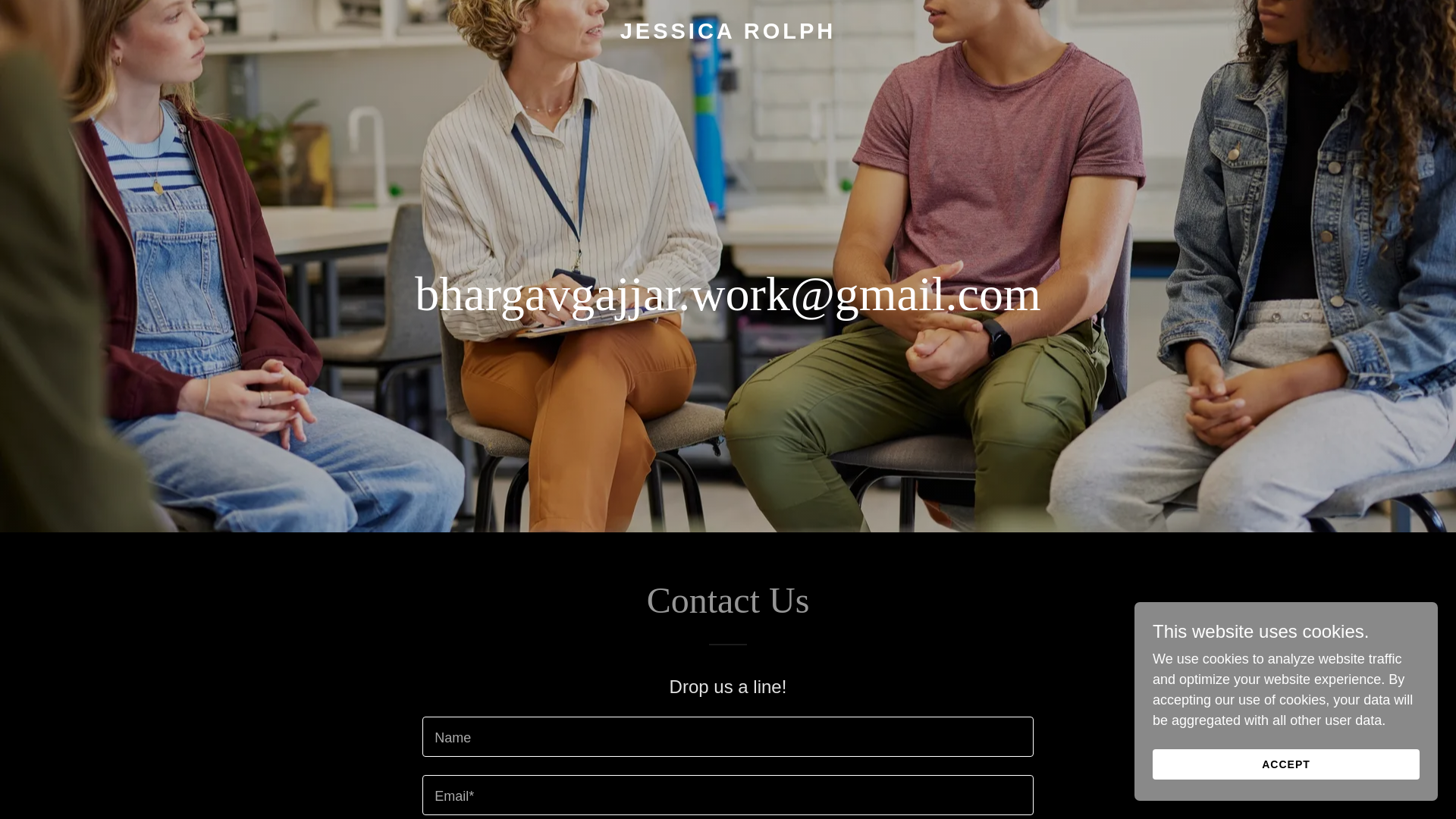 website screenshot of https://jessicarolph.com