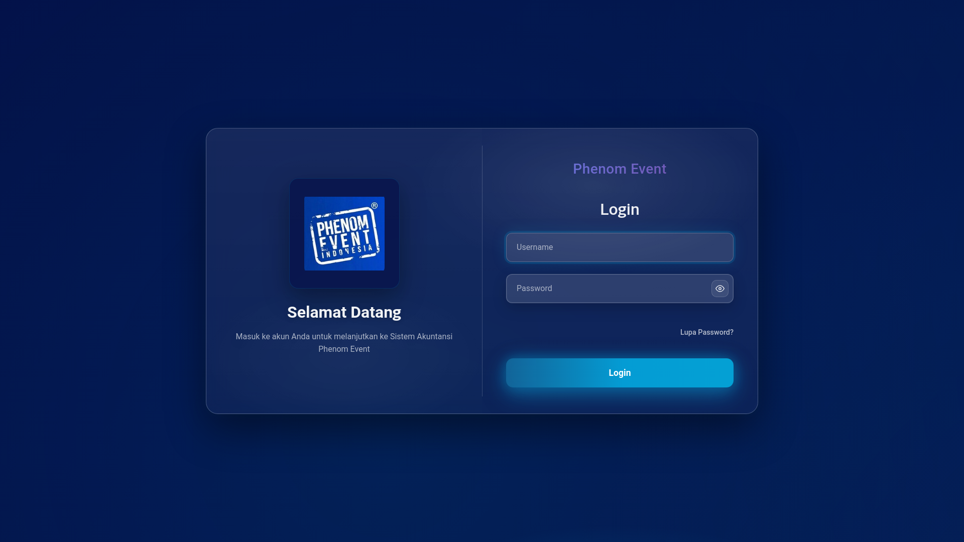 website screenshot of https://phenomevent.app/