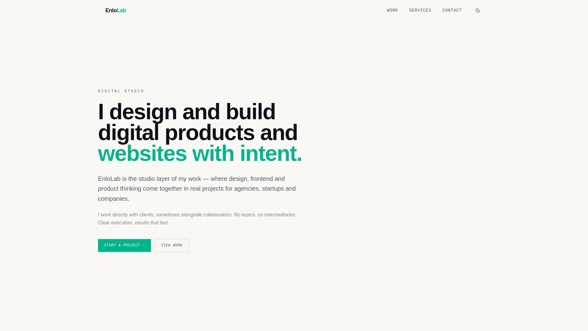 website screenshot of https://enlolab.pages.dev/
