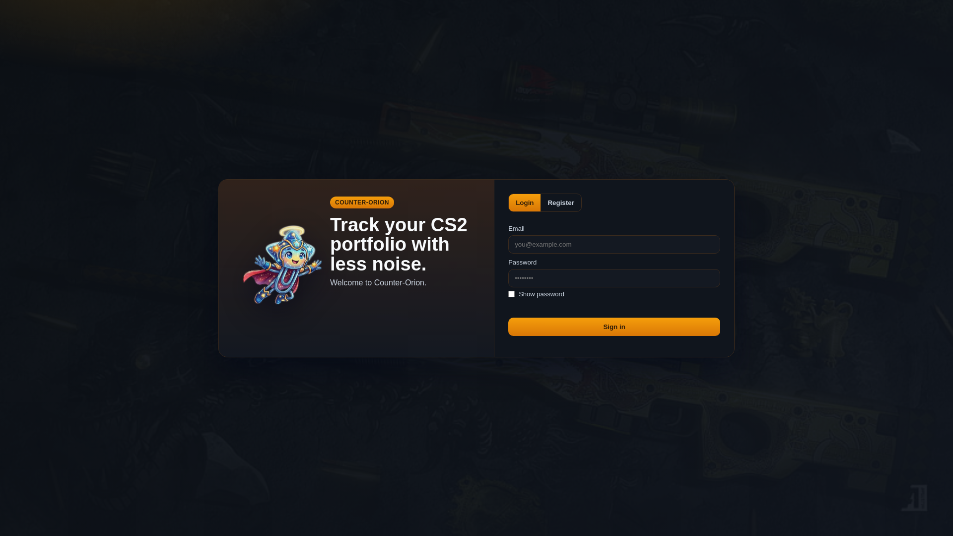 website screenshot of https://investin.skin