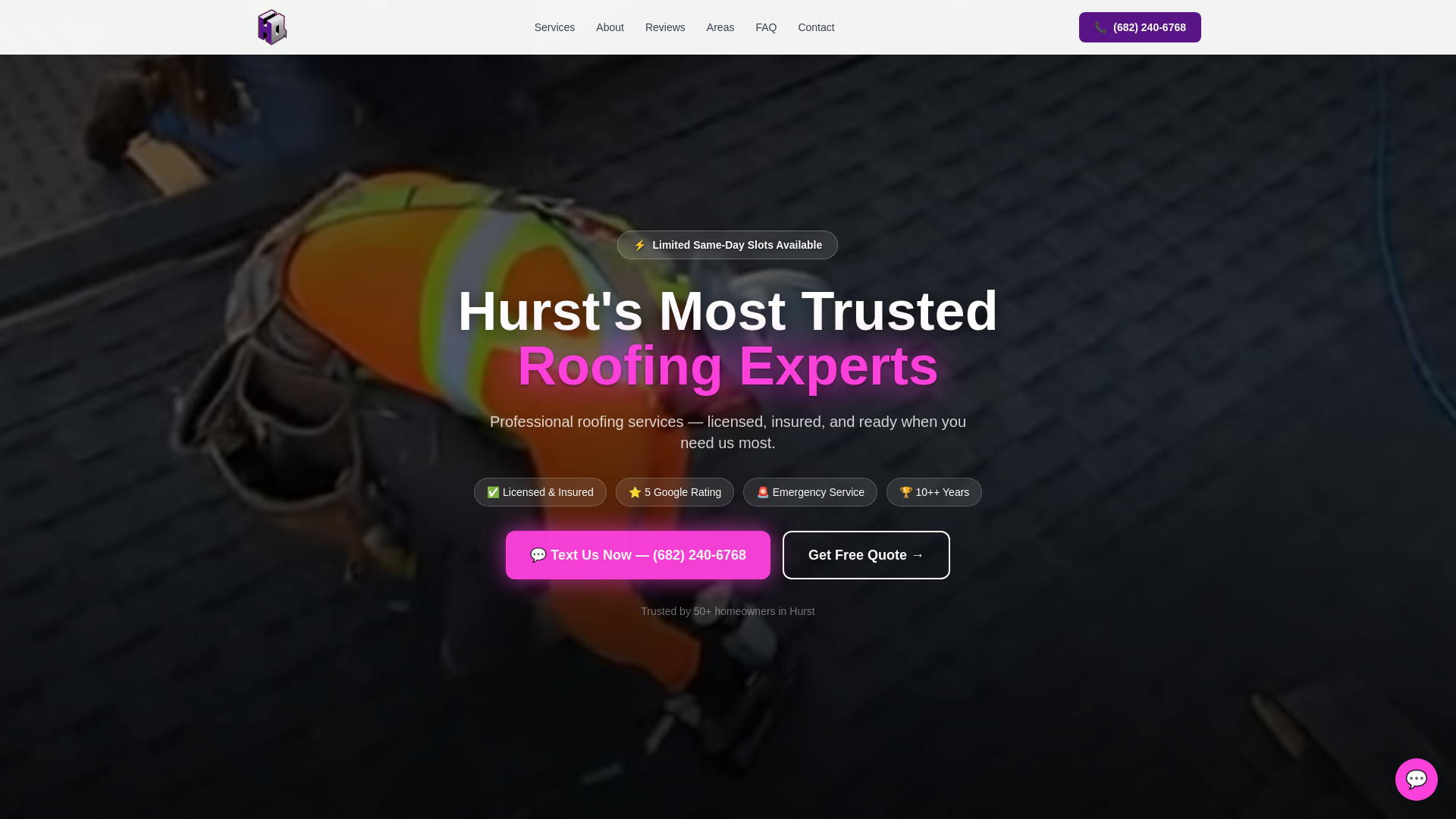 website screenshot of https://hq-roofing-and-construction-hurst.pages.dev/