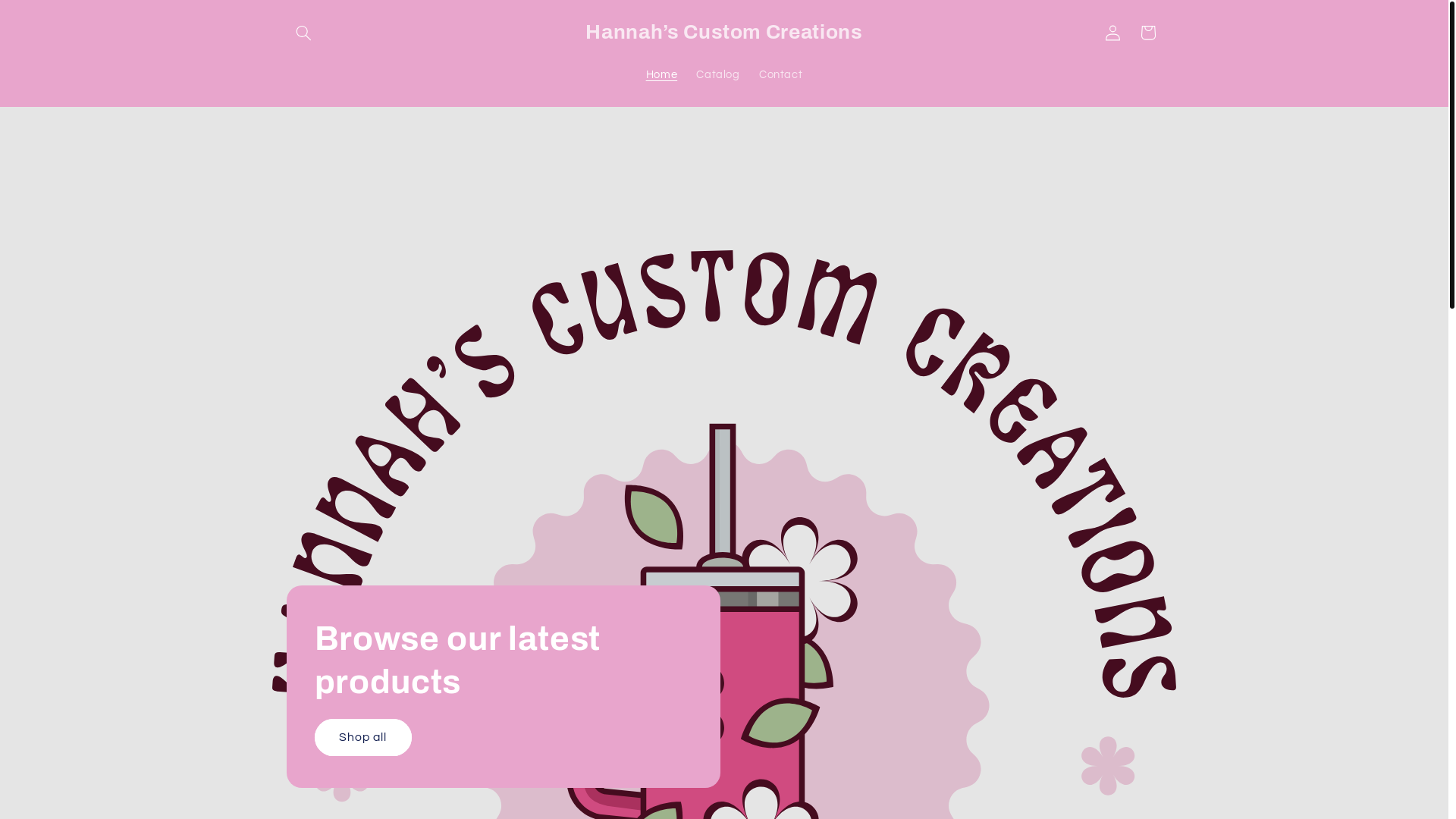 website screenshot of https://hannahscustomcreation.shop/