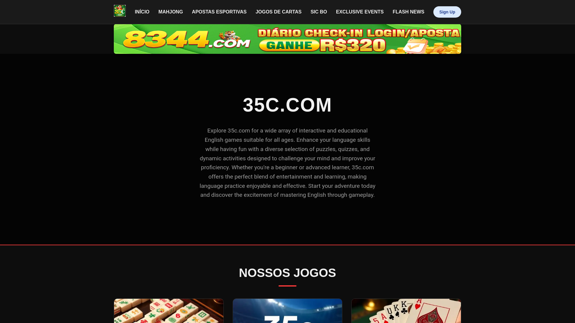 website screenshot of https://35cbets.com/