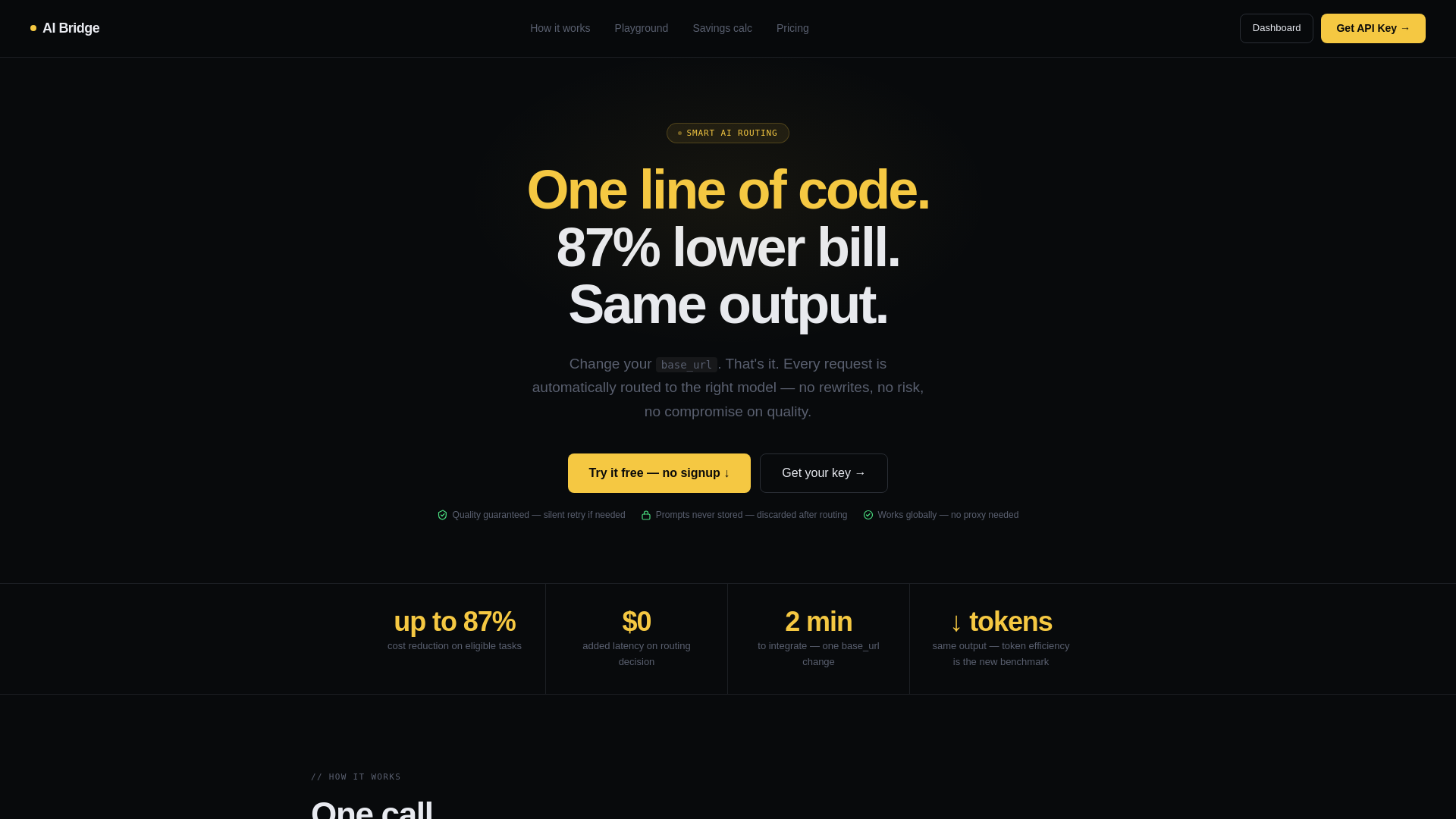 website screenshot of https://getaibridge.com