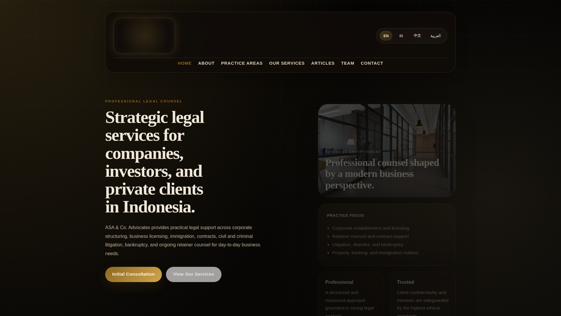 website screenshot of https://asa-advocates.asia