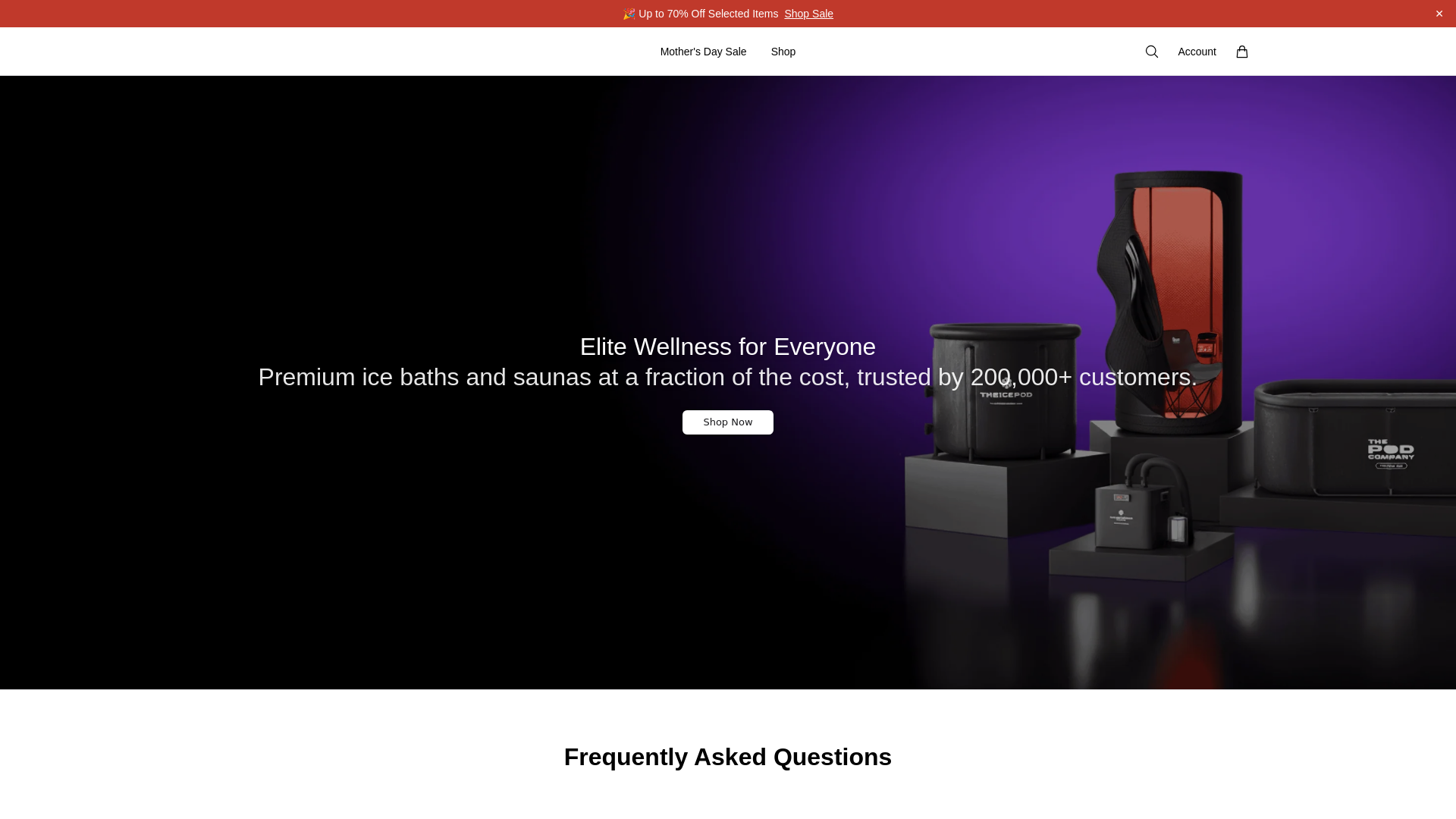 website screenshot of https://thepodcompanyonline.shop/