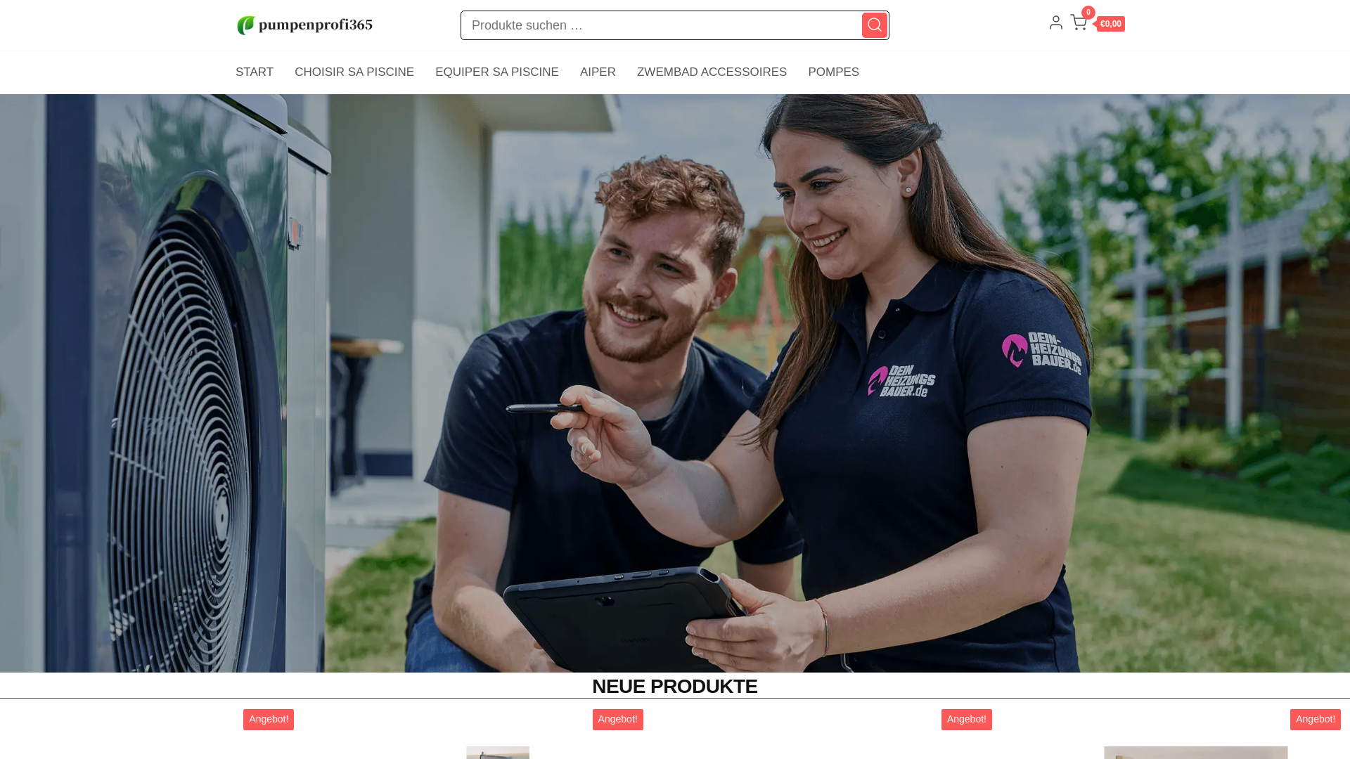 website screenshot of https://pumpenprofi365.com/