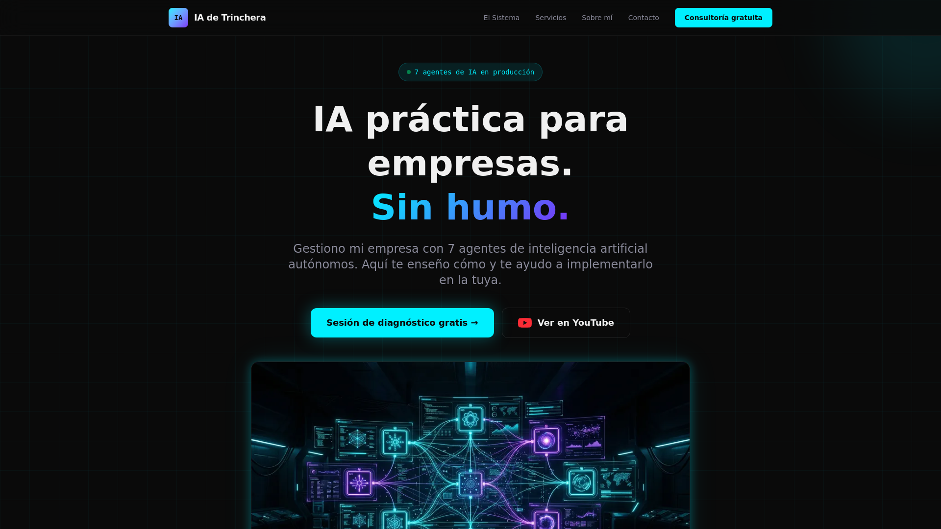 website screenshot of https://iadetrinchera.es