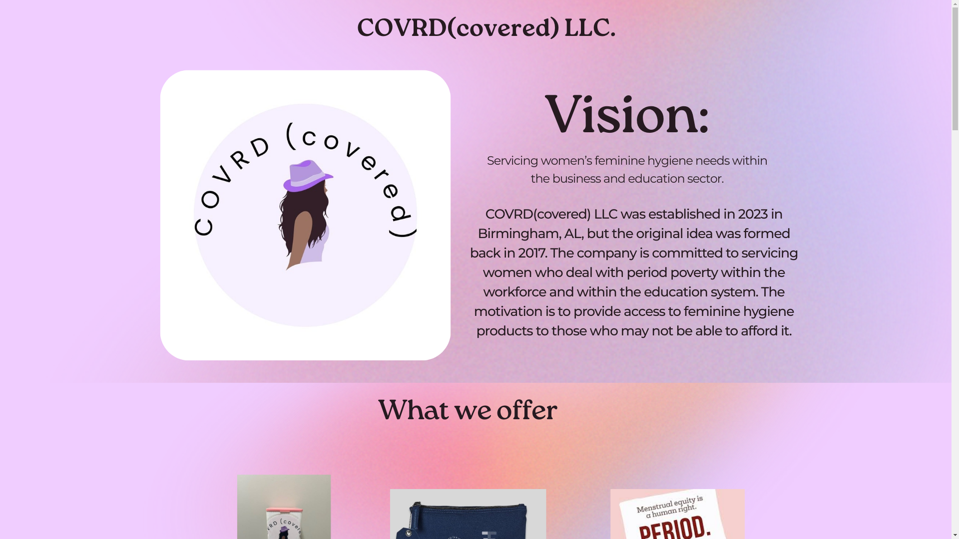 website screenshot of https://covrdcoveredllc.com/
