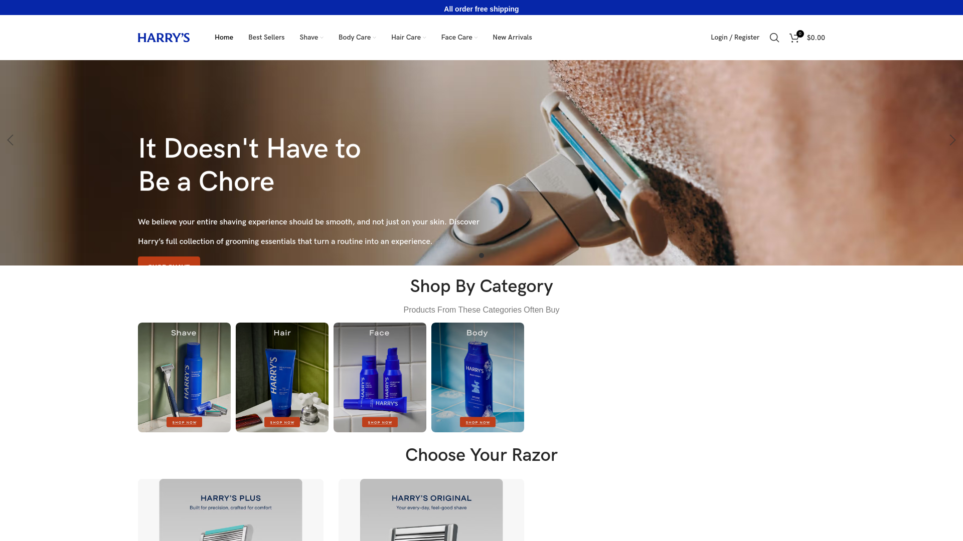 website screenshot of https://harrysbiz.com/