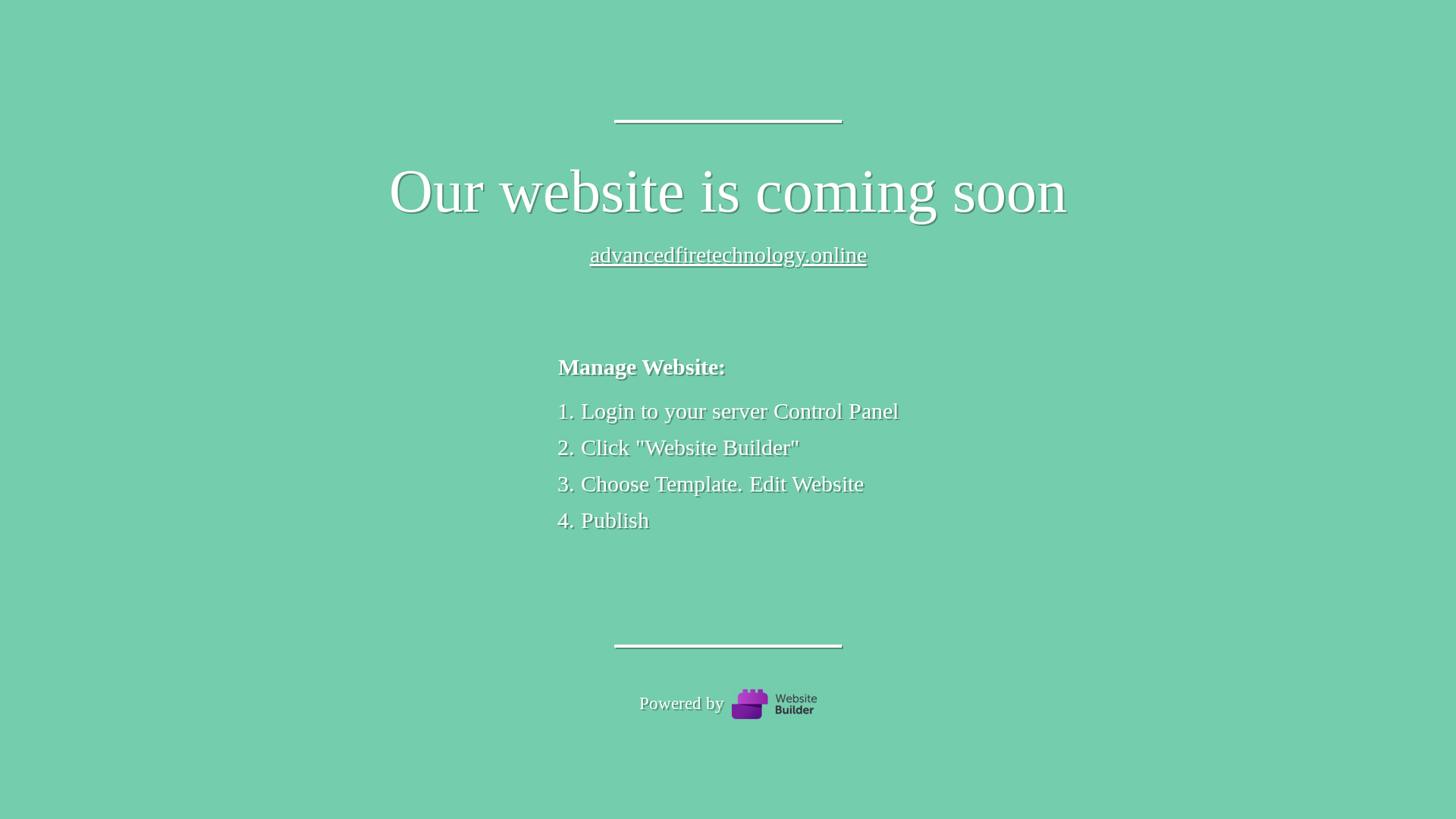 website screenshot of https://advancedfiretechnology.online/