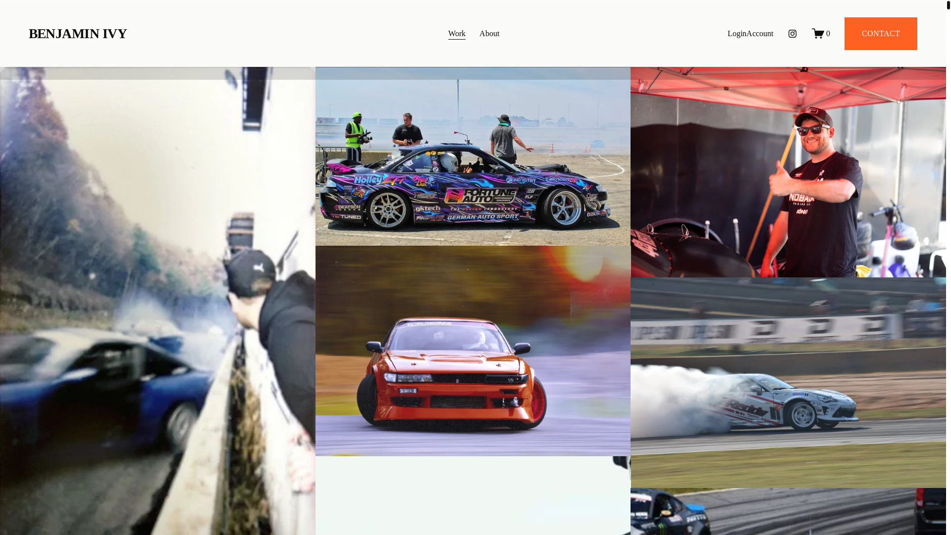 website screenshot of https://benjaminivy.com/