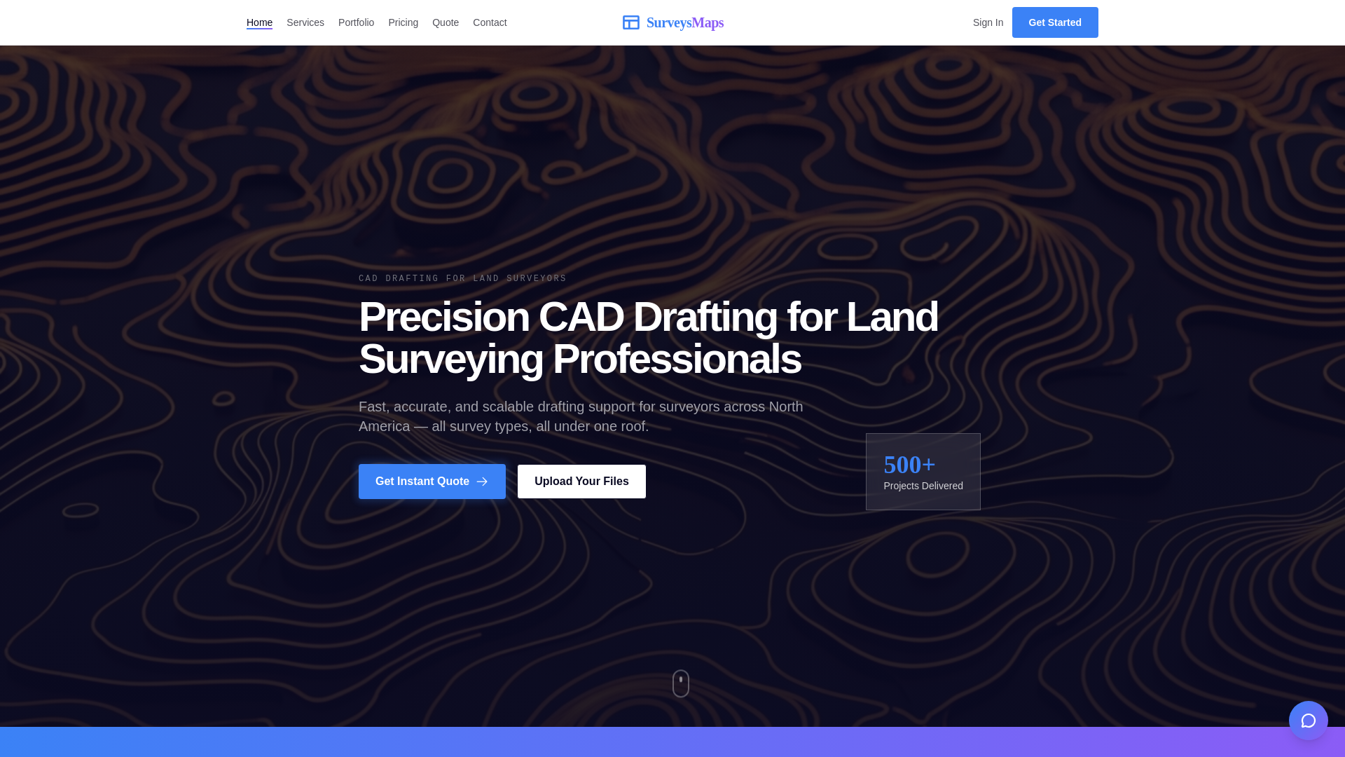 website screenshot of https://surveysmaps.com/