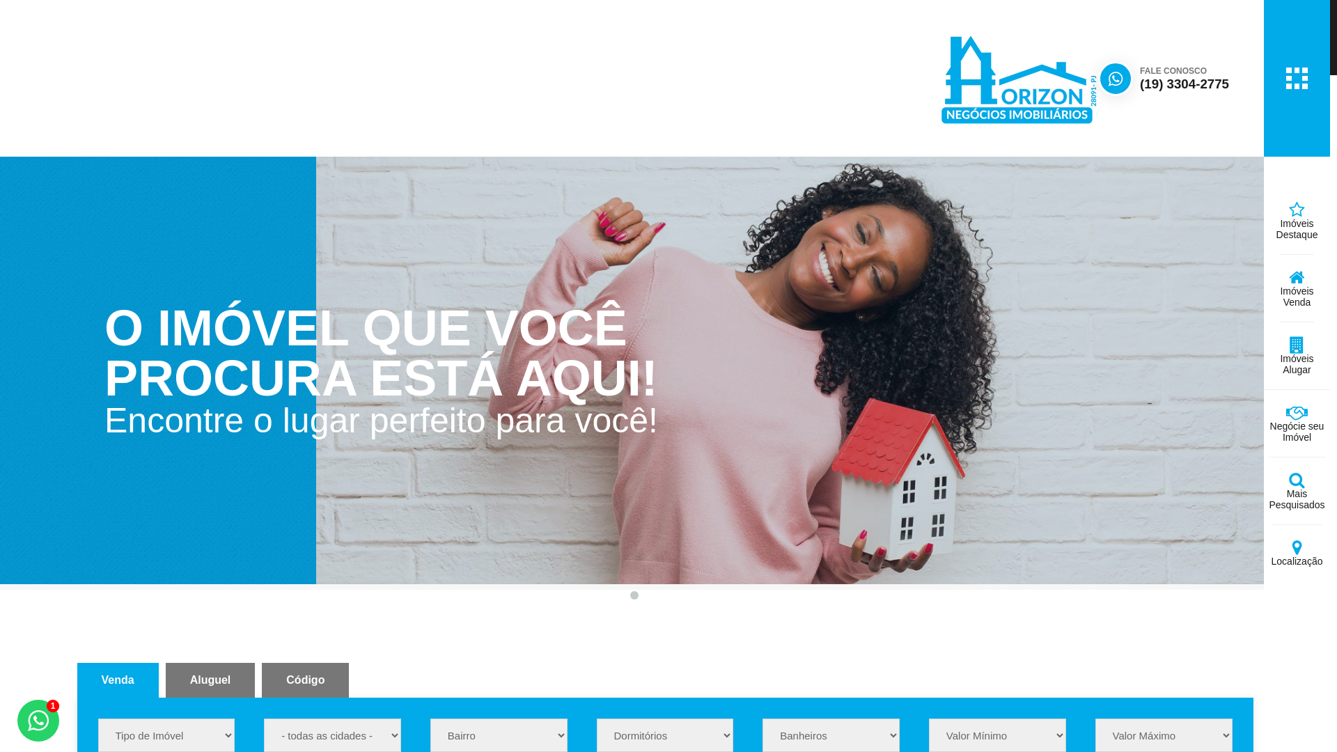 website screenshot of https://horizonimob.com.br/