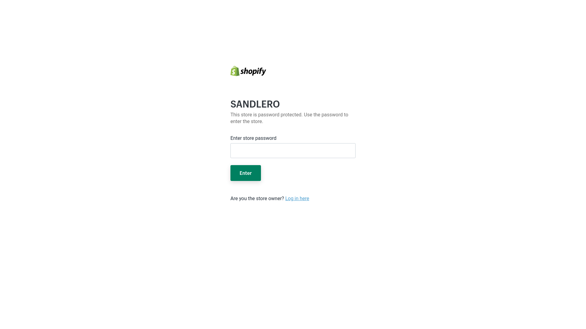 website screenshot of https://sandlero.com/