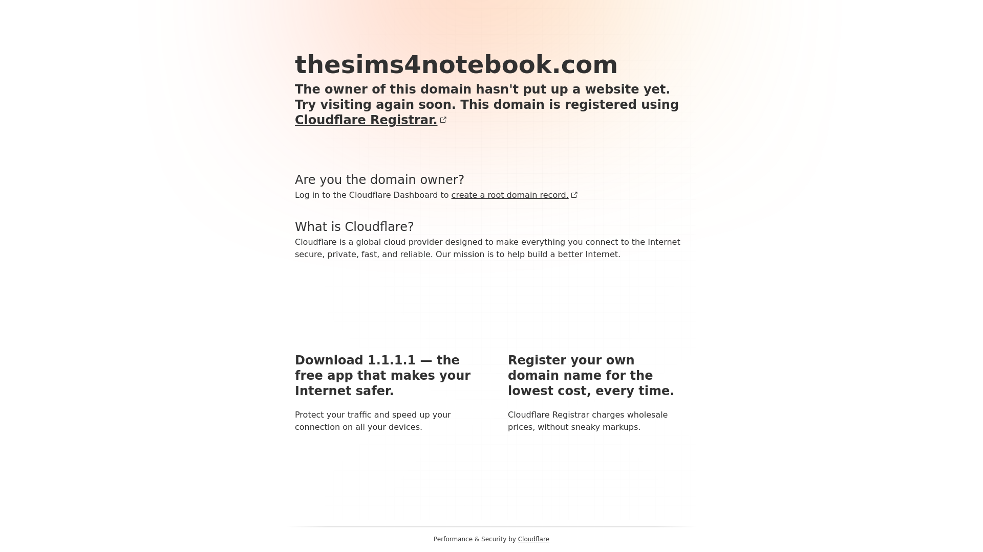 website screenshot of https://thesims4notebook.com/