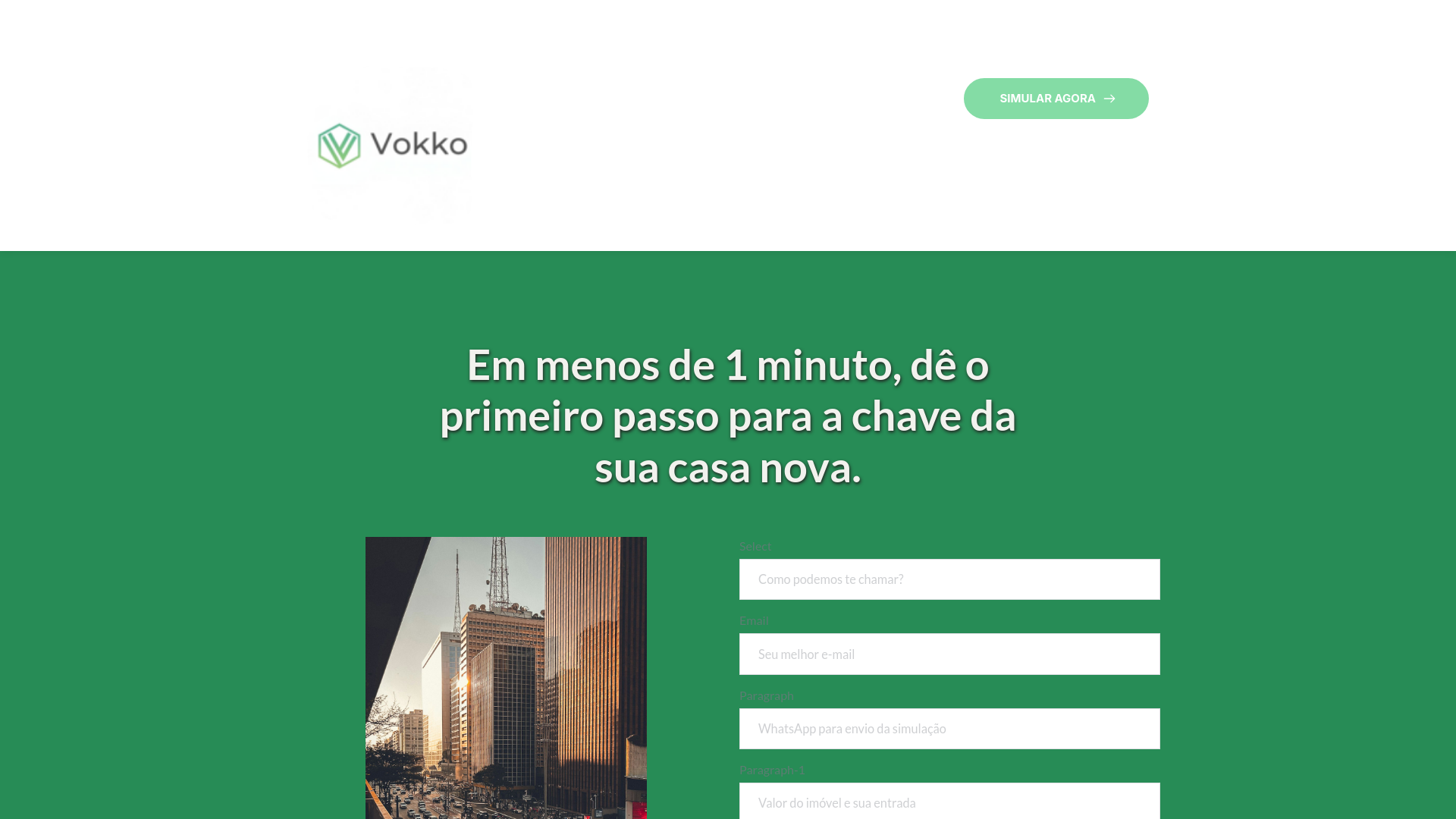 website screenshot of https://financievokko.com.br/