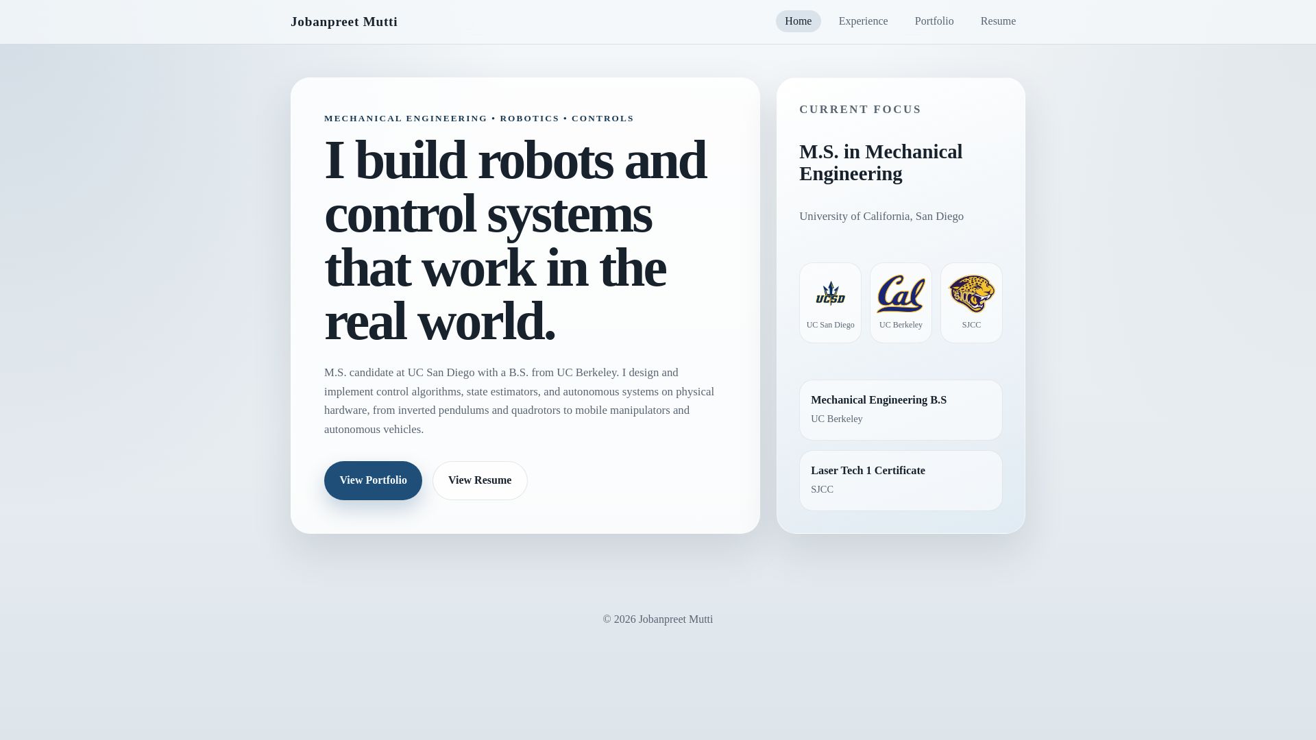 website screenshot of https://jobansm.me/