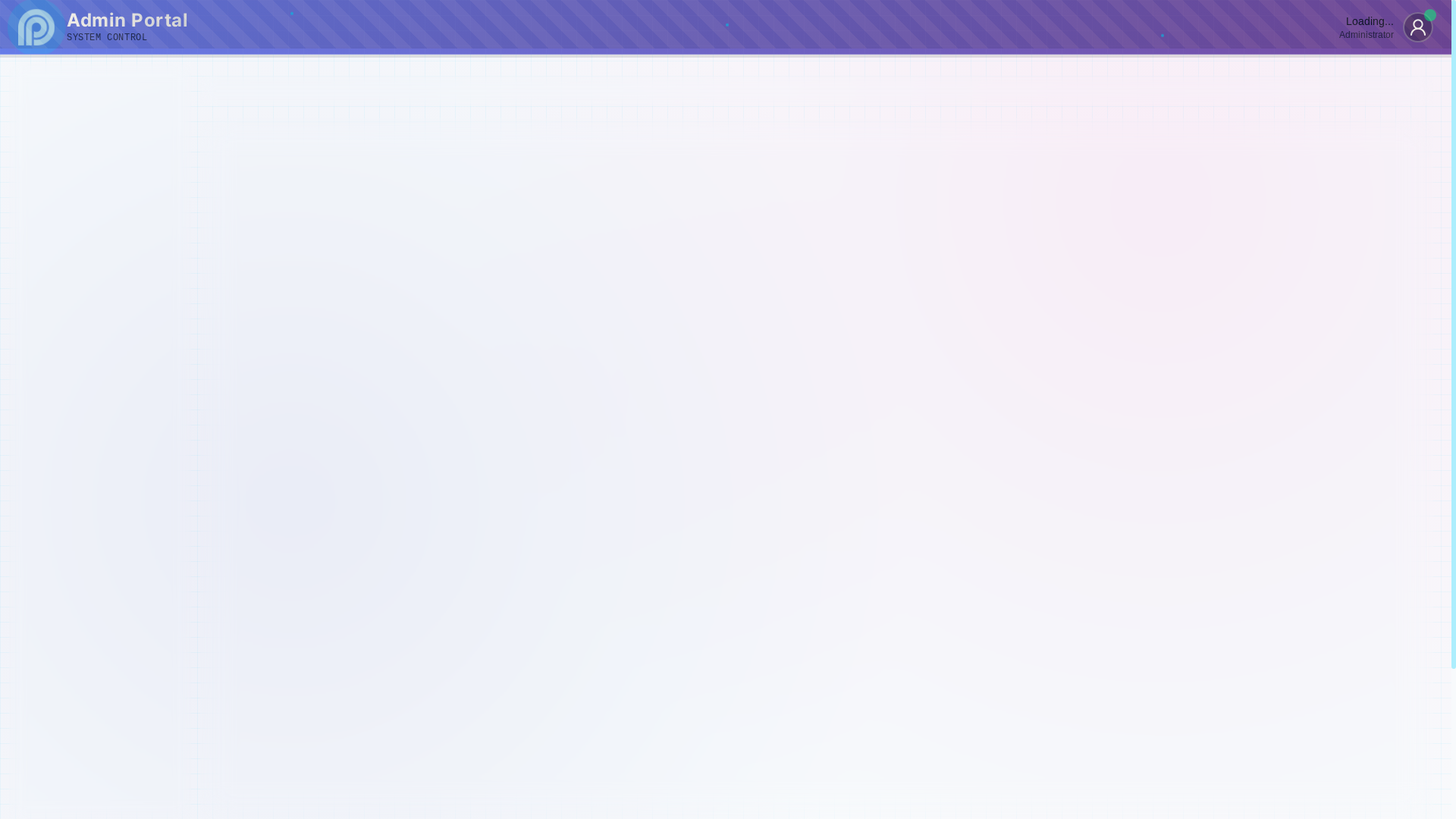 website screenshot of https://admin-portal-staging-3lm.pages.dev/